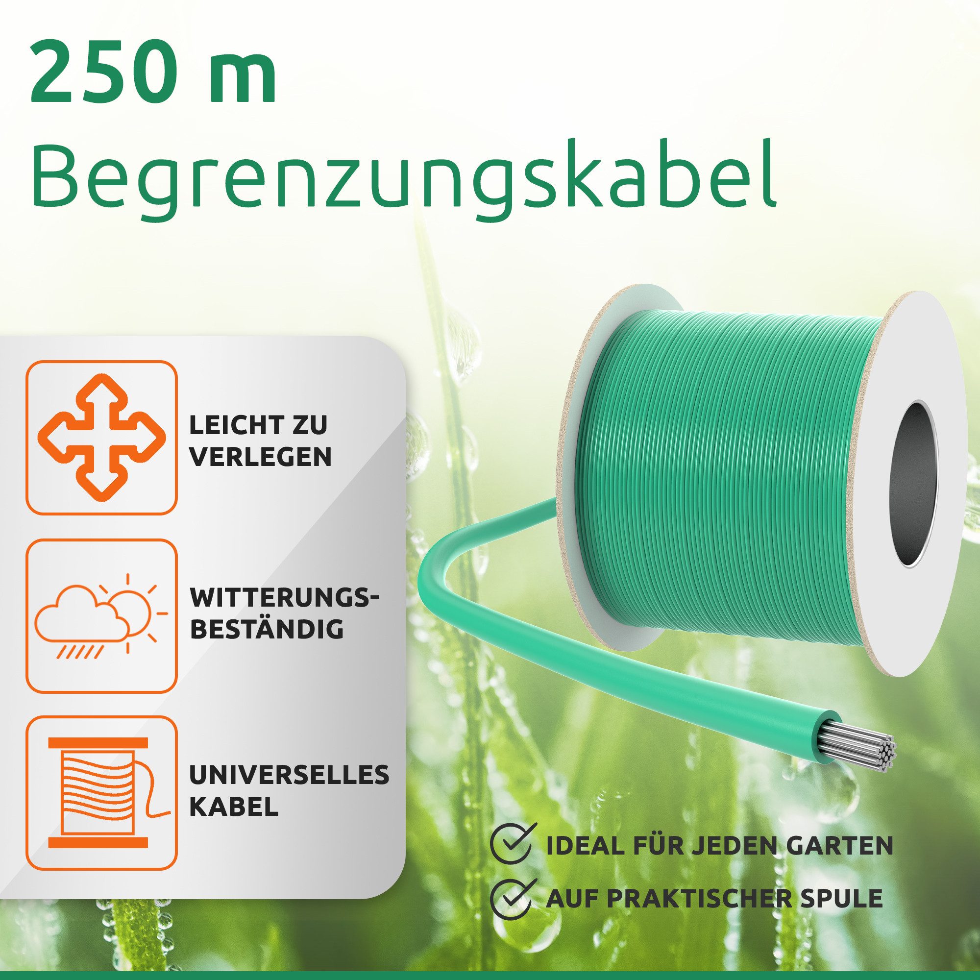 ECENCE Begrenzungs-Kabel Mähroboter kompatibel Husqvarna Begrenzungskabel, günstig online kaufen