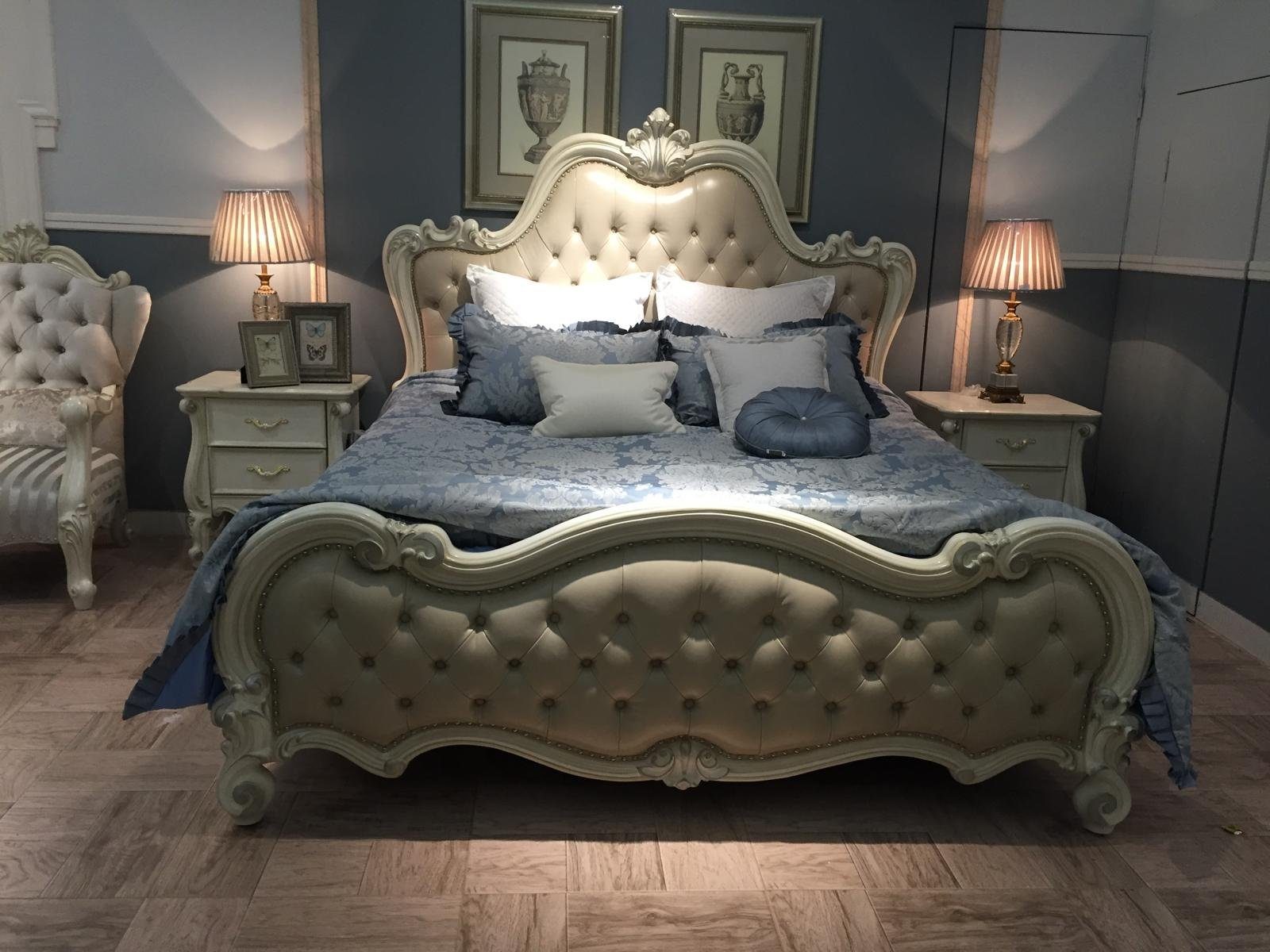 Betten Doppel Bett, Design JVmoebel Luxus Hotel Schlaf Leder Zimmer Bett
