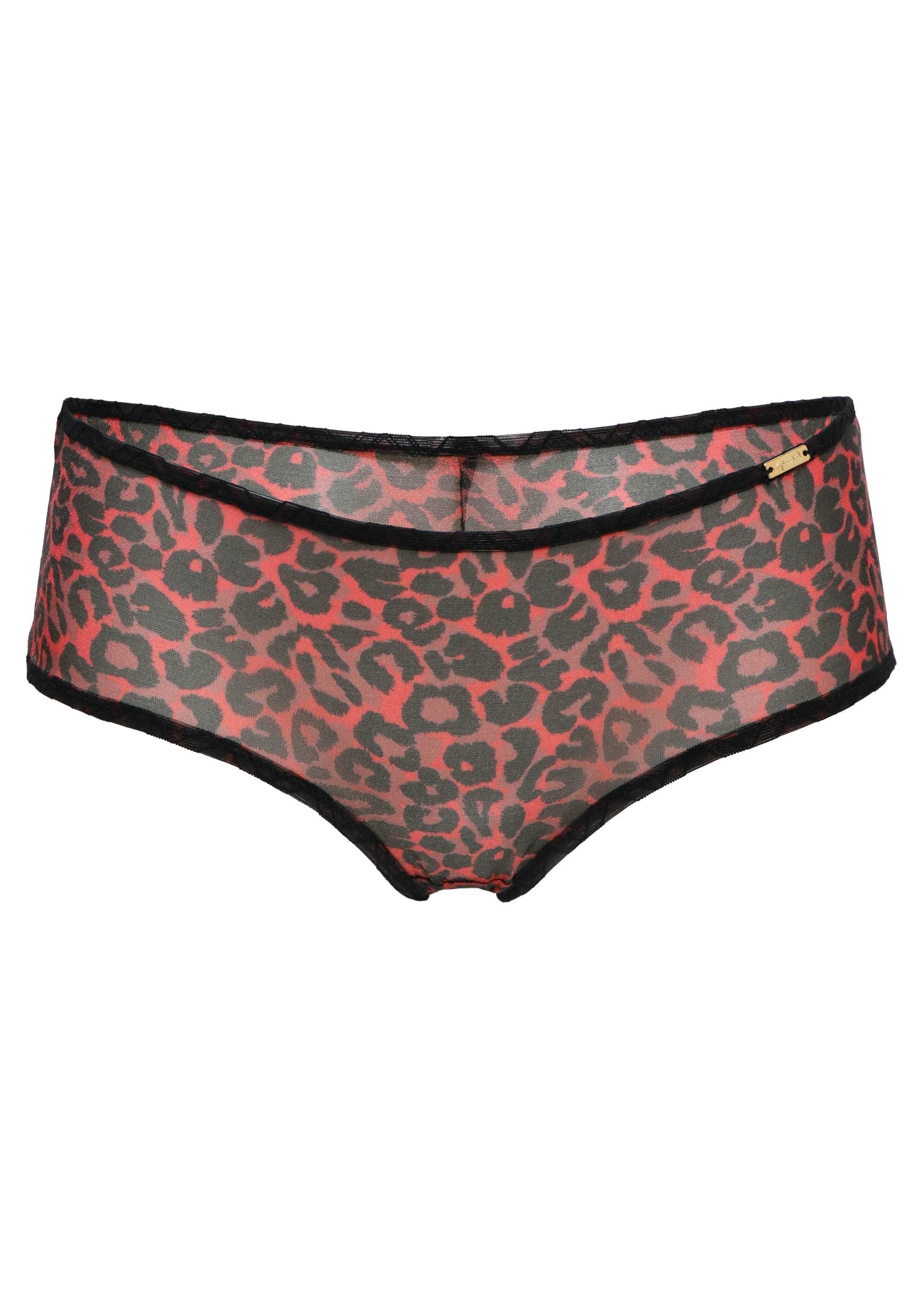 Hipster Glossies Leopard Short Black/Red XS