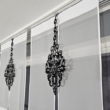 Schiebegardine 2er Gerade Panel Set mit Gipüre, Gardinen by Justyna, Kräuselband (4 St), transparent, Voile, Fertiggardine, Paneele, Modern, Fensterdeko, Azur, Firany