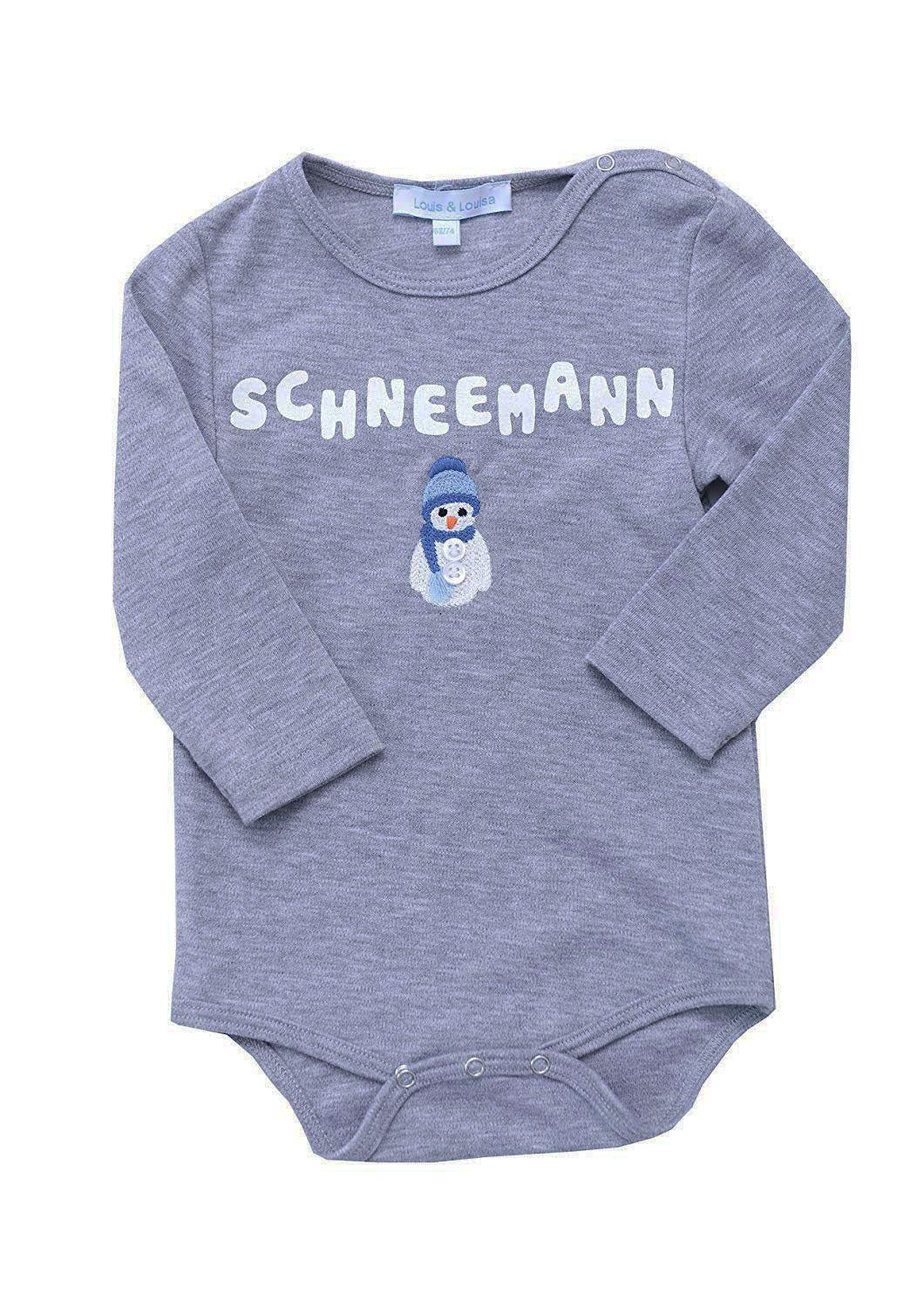 Louis & Louisa Body & Shorts Babybody Schneemann