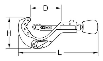 KS Tools Rohrschneider, Automatik-Rohrabschneider für Kunststoffrohre, 6-64 mm