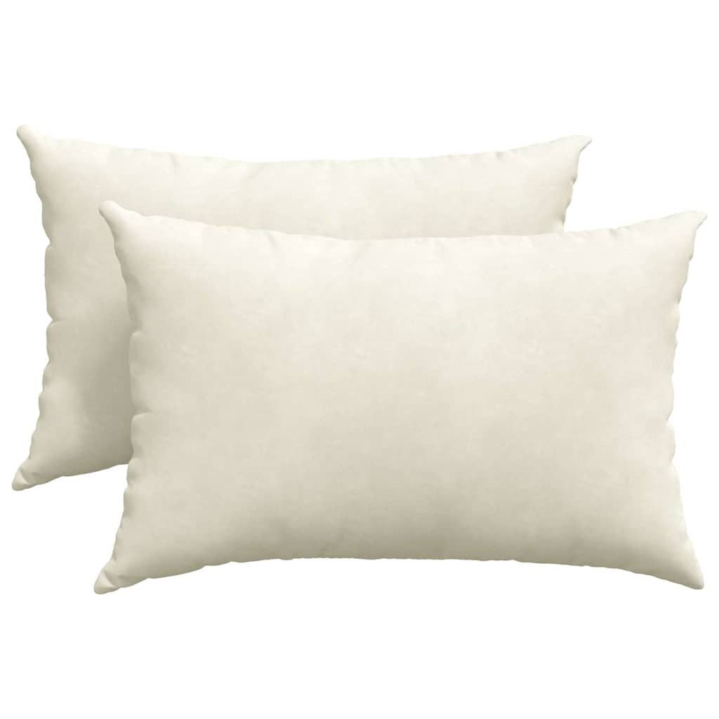 vidaXL Sitzauflage Sofakissen 2 Stück Creme 60 x 40 cm Cordstoff, (2 St)