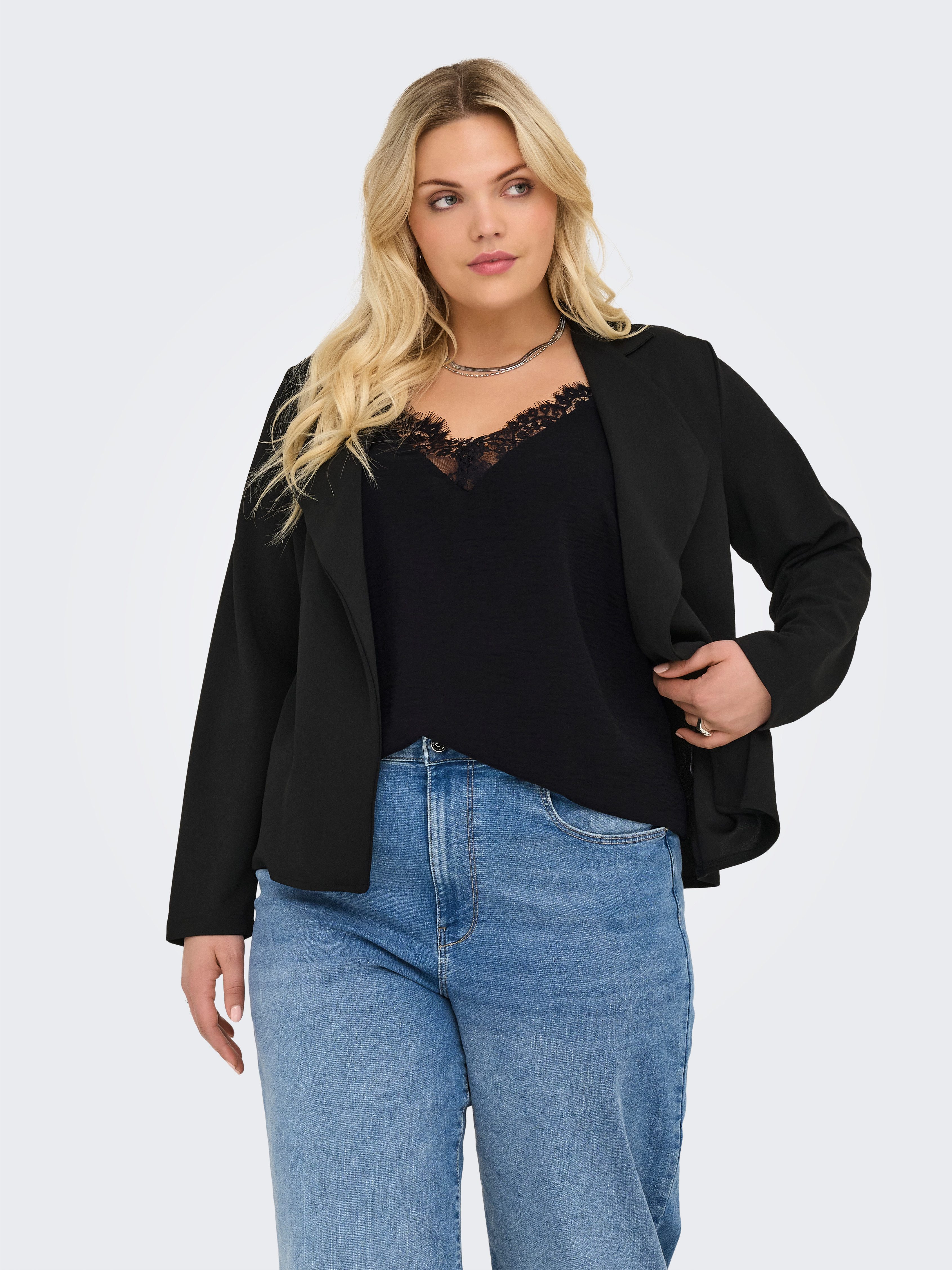 ONLY CARMAKOMA Spitzentop CARMETTA LIFE MIX LACE SINGLET WVN günstig online kaufen