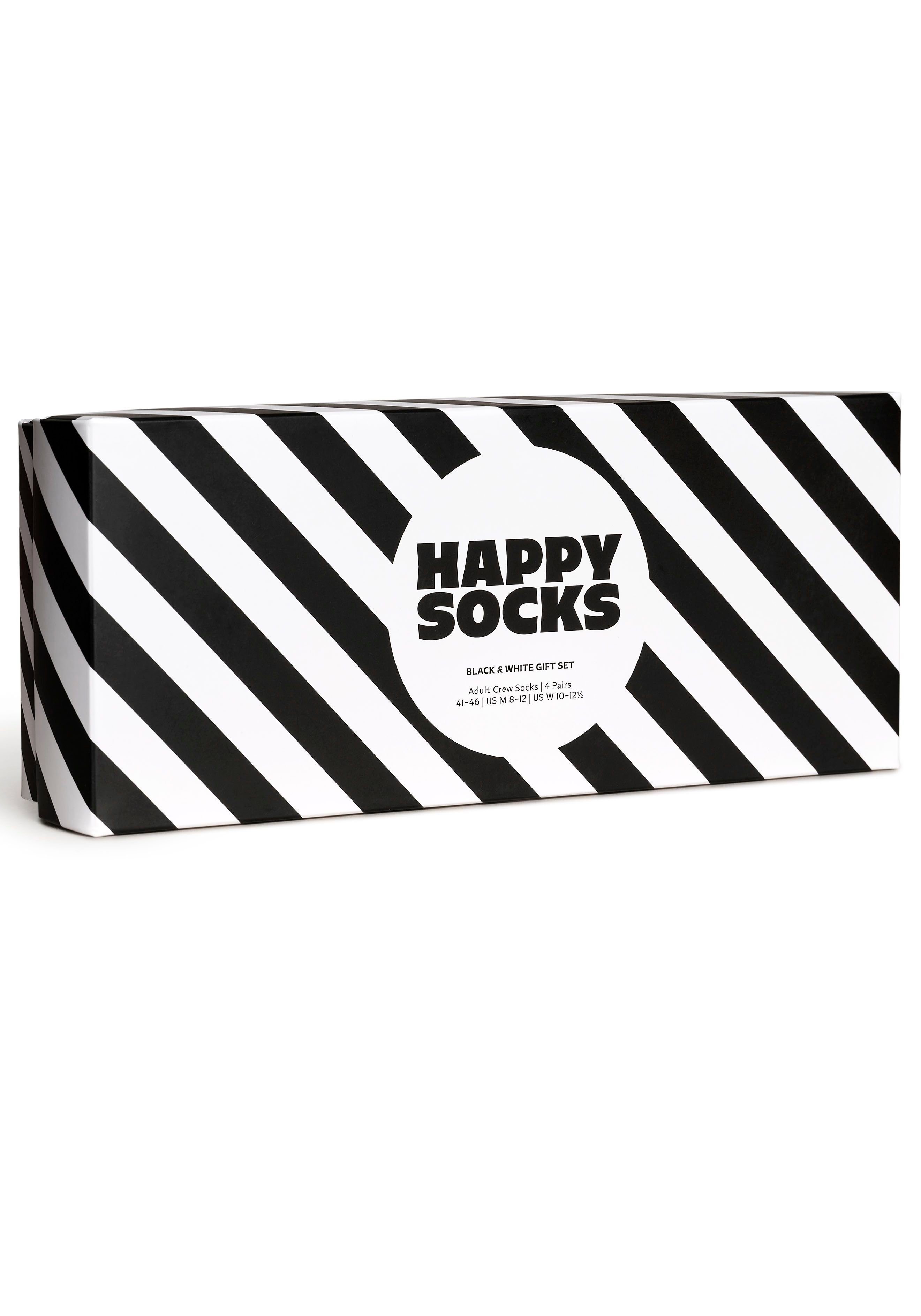 Socks Set & 4-Paar) Gift (Packung, Happy White Socken Black Socks Classic