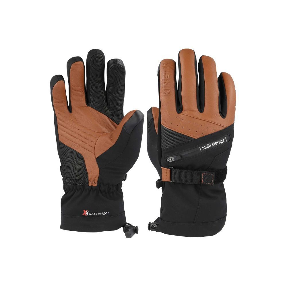 Kinetixx Skihandschuhe Hochwertiger Herren-Skihandschuh Bob, KinetiXx (in braun) Grip, Atmungsaktiv, Kälteschutz, Winddicht, Touchscreen kompatibel