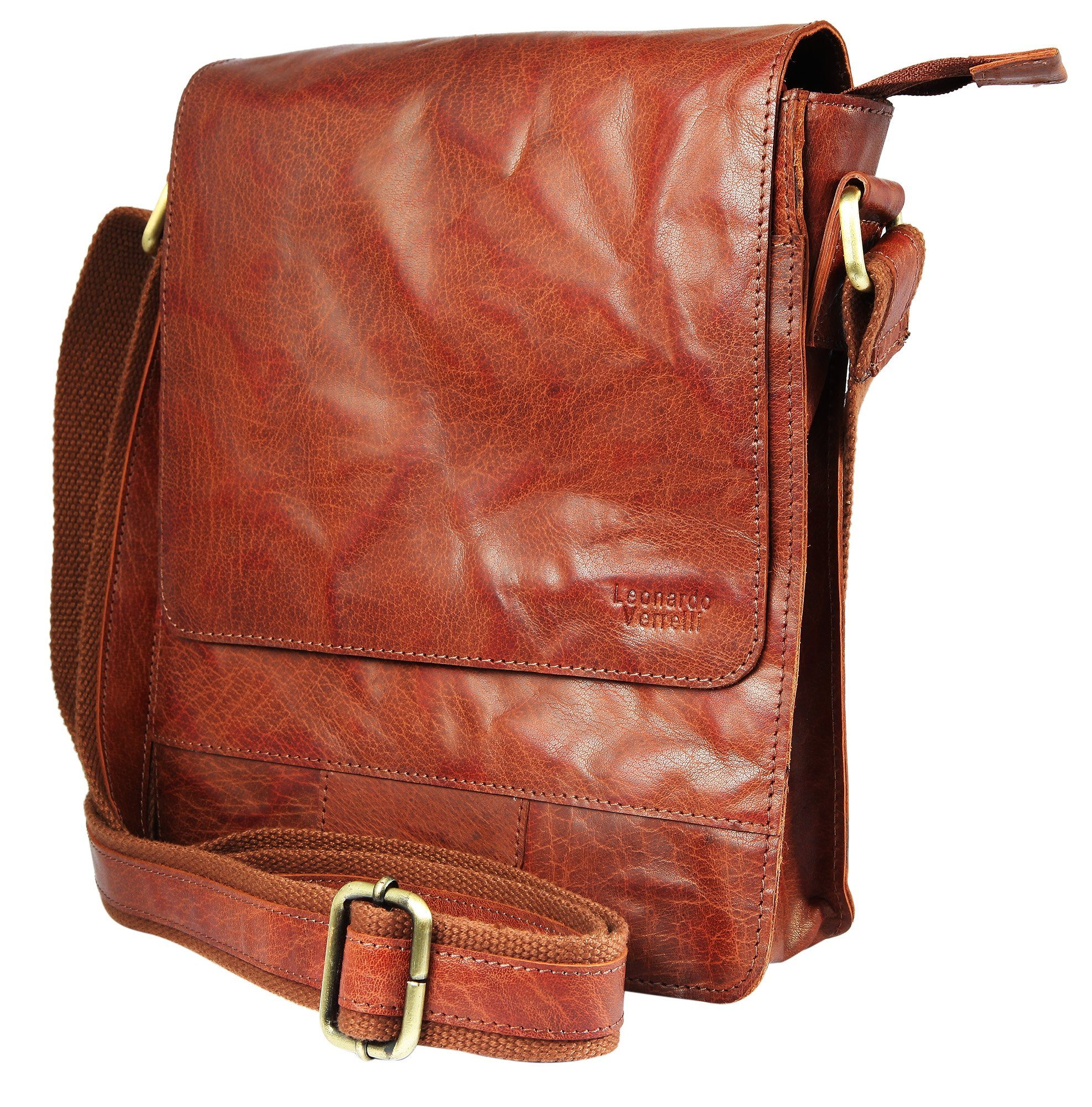 Leonardo Verrelli Umhängetasche Narin Damentasche aus Echtleder Ledertasche