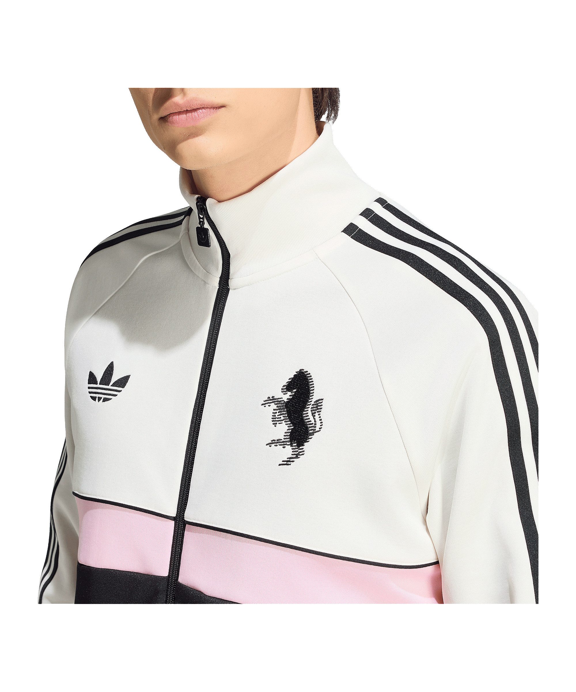 adidas Originals Sweatjacke adidas Originals Juventus Turin Jacke Weiß Polyester