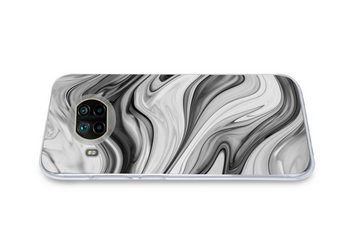 MuchoWow Handyhülle Marmor - Muster - Grau - Marmoroptik - Schwarz, Phone Case, Handyhülle Xiaomi Mi 10T Lite, Silikon, Schutzhülle