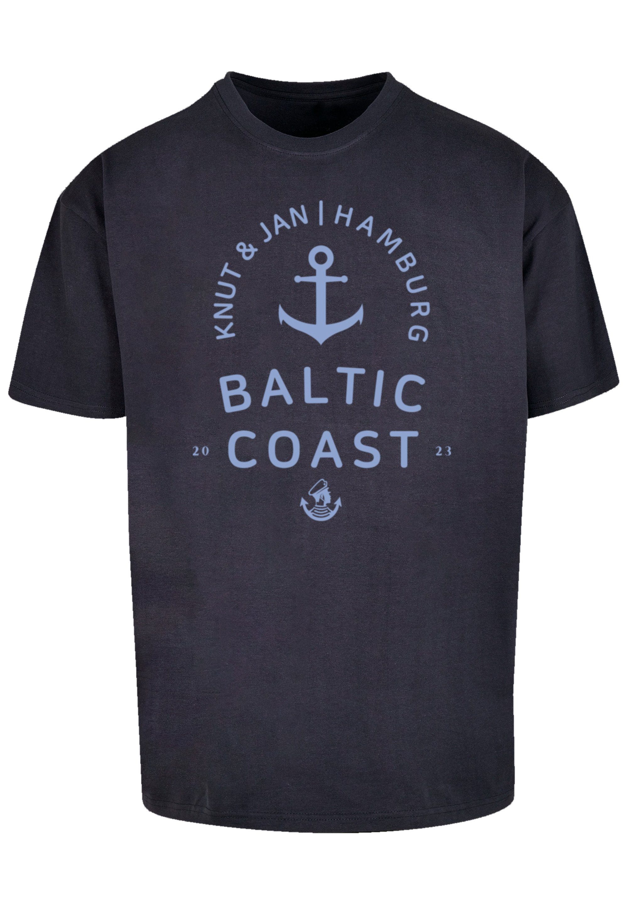 F4NT4STIC T-Shirt Ostsee Logo & Jan Knut Print Hamburg navy