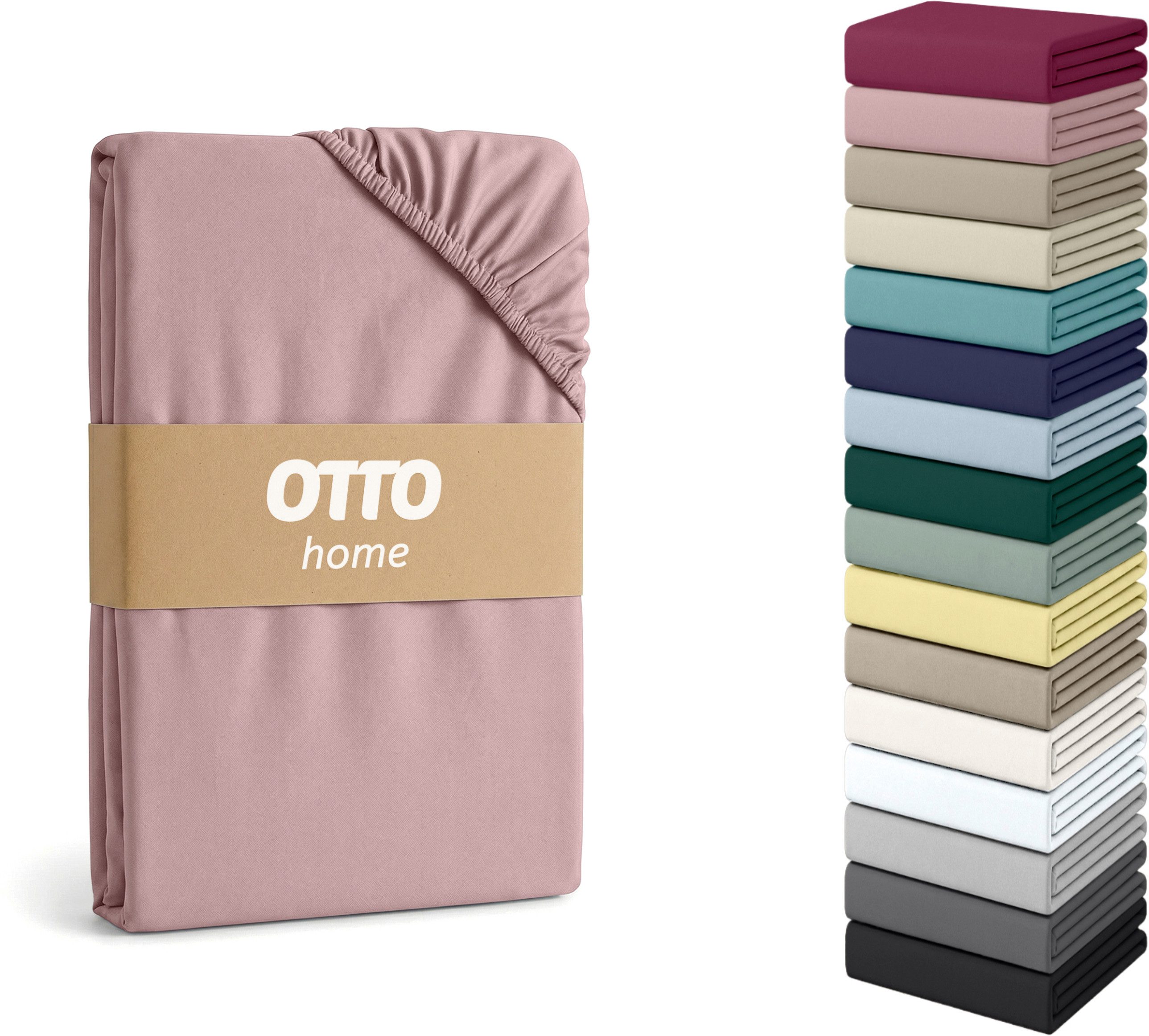 OTTO home Spannbettlaken Physalis Topper COMFORT, 100% Baumwolle, 150 g/m², Jersey, Gummizug: rundum, (1 Stück), Baumwolle, Matratzen bis 10 cm Höhe, Bettlaken, Spannbetttuch, Laken