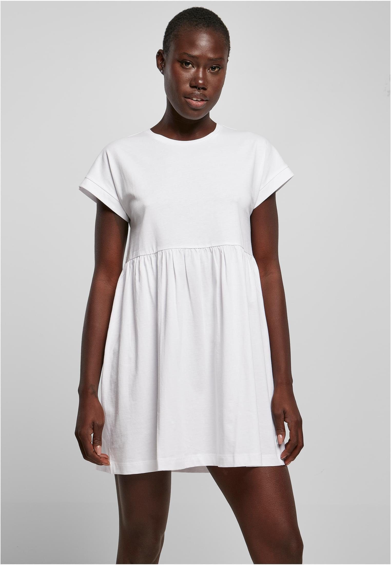 URBAN CLASSICS Sweatkleid Ladies Organic Empire Valance Tee Dress XS bis 5XL