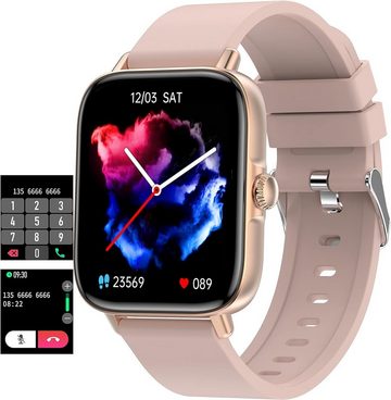 findtime Smartwatch (Andriod iOS), Telefonfunktion Sportuhr Blutdruckmessung Gesundheitsuhr Laufuhr Junge