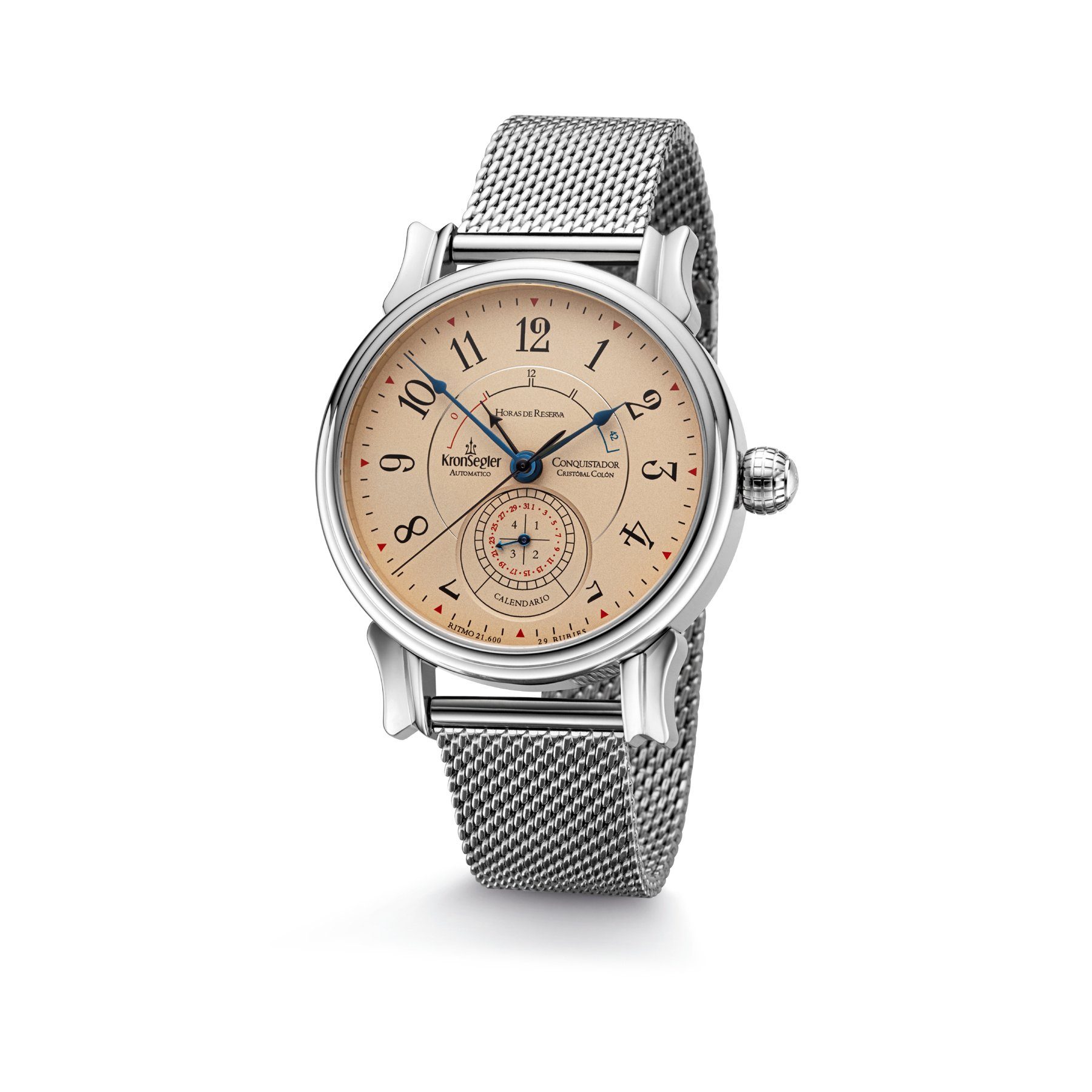 Automatikuhr Conquistador Herrenuhr Armbanduhr m. Gangreservenanzeige