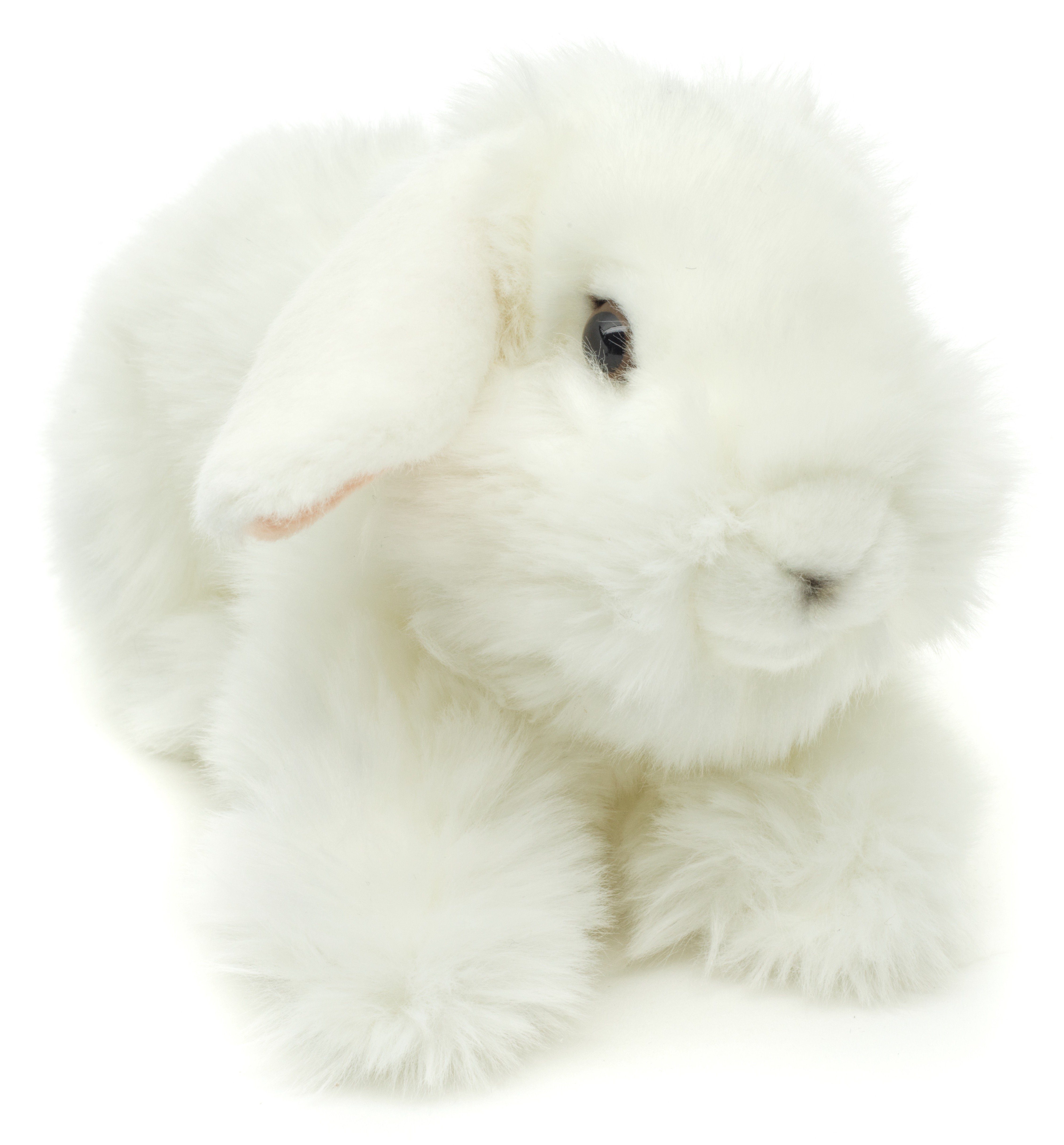 Uni-Toys Kuscheltier Löwenkopf-Kaninchen mit hängenden Ohren - 23 cm - verschiedene Hasen, zu 100 % recyceltes Füllmaterial
