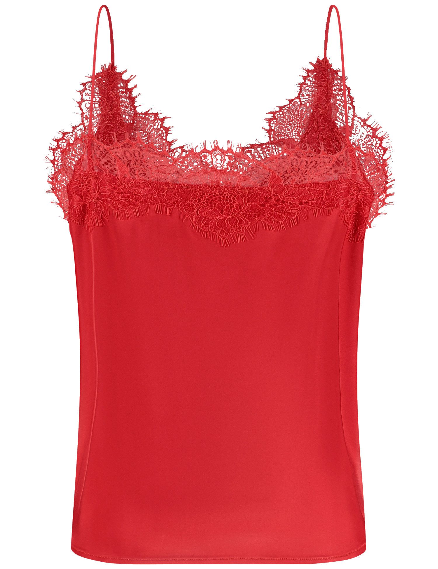 Taifun Kurzarmbluse – Elegantes Spaghettiträger-Top mit Spitzendetail Spagh günstig online kaufen