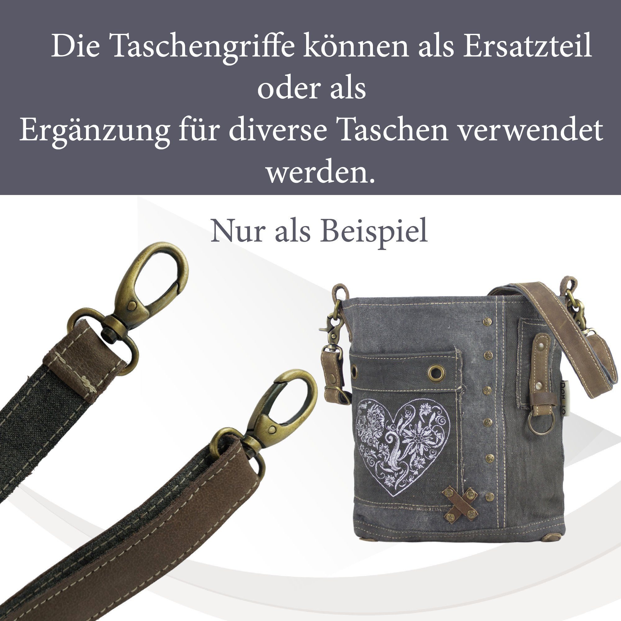 Sunsa Schulterriemen Schulterriemen Taschenhenkel Schultergurt Taschengriffe Taschengurt mit praktischen Karabiner, Stabil, verstellbarer
