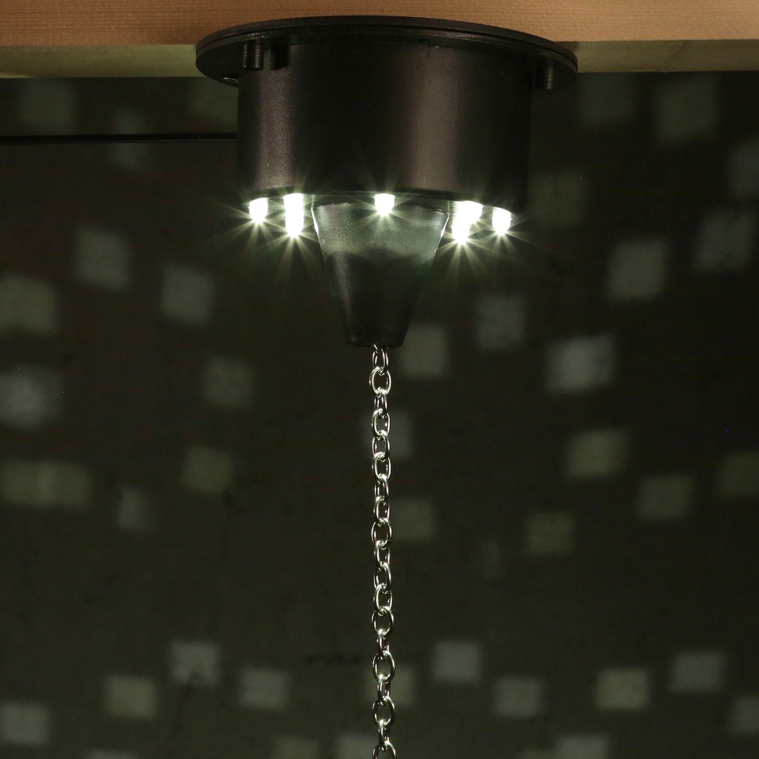 SATISFIRE Discolicht Motor für Spiegelkugel bis 20cm Discokugel warmweiße LED Drehmotor, warmweiß (2100K bis 3000K)