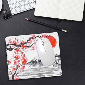 GRAVURZEILE Mauspad Bedrucktes Mousepad - im Japan Design - Mousepad für Büro & Gaming, rutschfeste Gummi-Unterseite - 23 x 19 cm - strapazierfähig