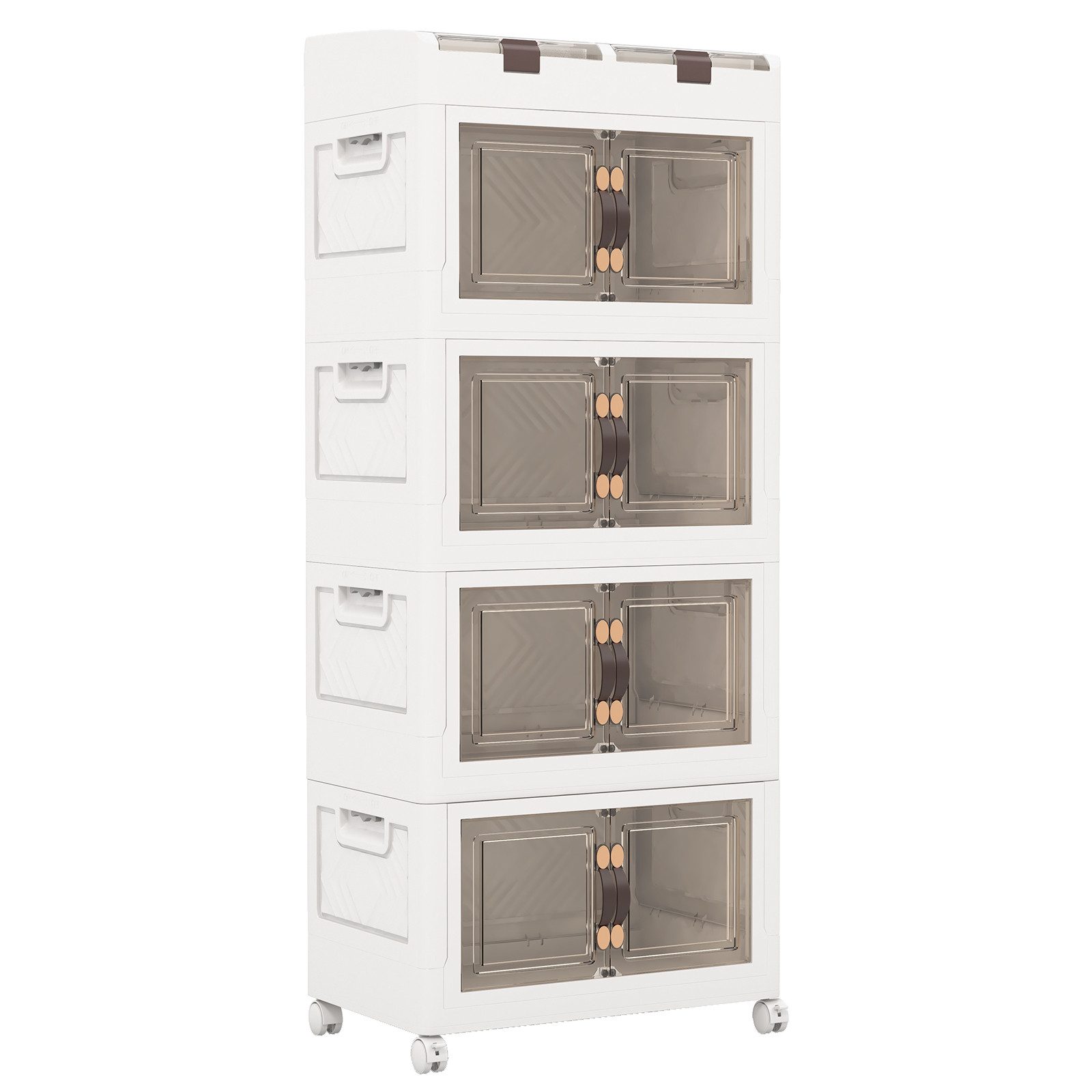 COSTWAY Aufbewahrungsbox, 4er Set, faltbar, stapelbar, günstig online kaufen