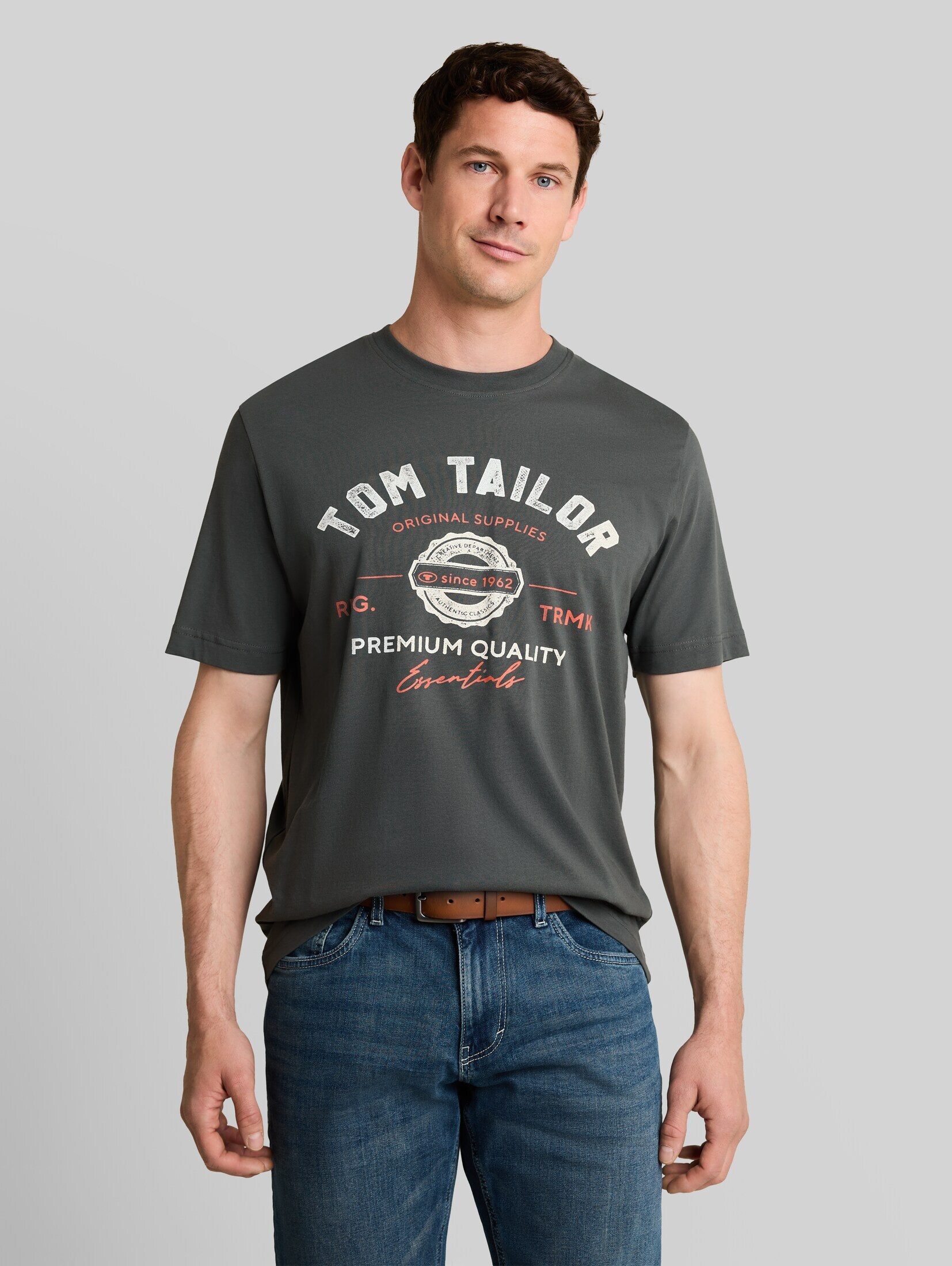 TOM TAILOR T-Shirt T-Shirt (im Einserpack) T-Shirt mit Logo-Print