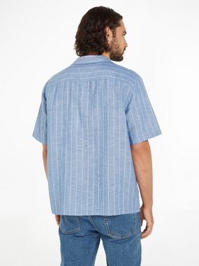 Calvin Klein Kurzarmhemd LINEN COTTON STRIPE S/S SHIRT