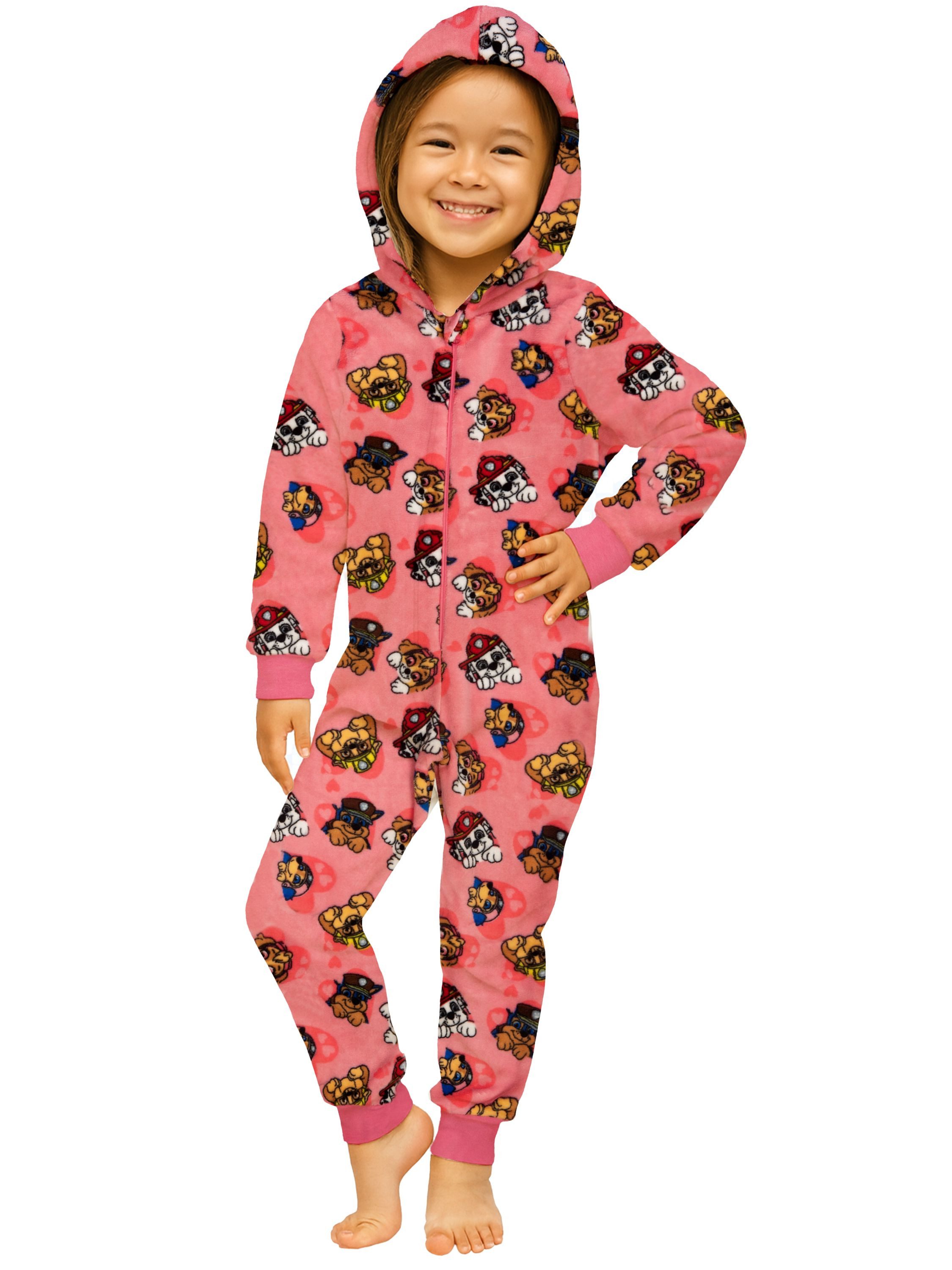 United Labels® Jumpsuit Paw Patrol - Puppies all over - mit Kapuze und Reißverschluss