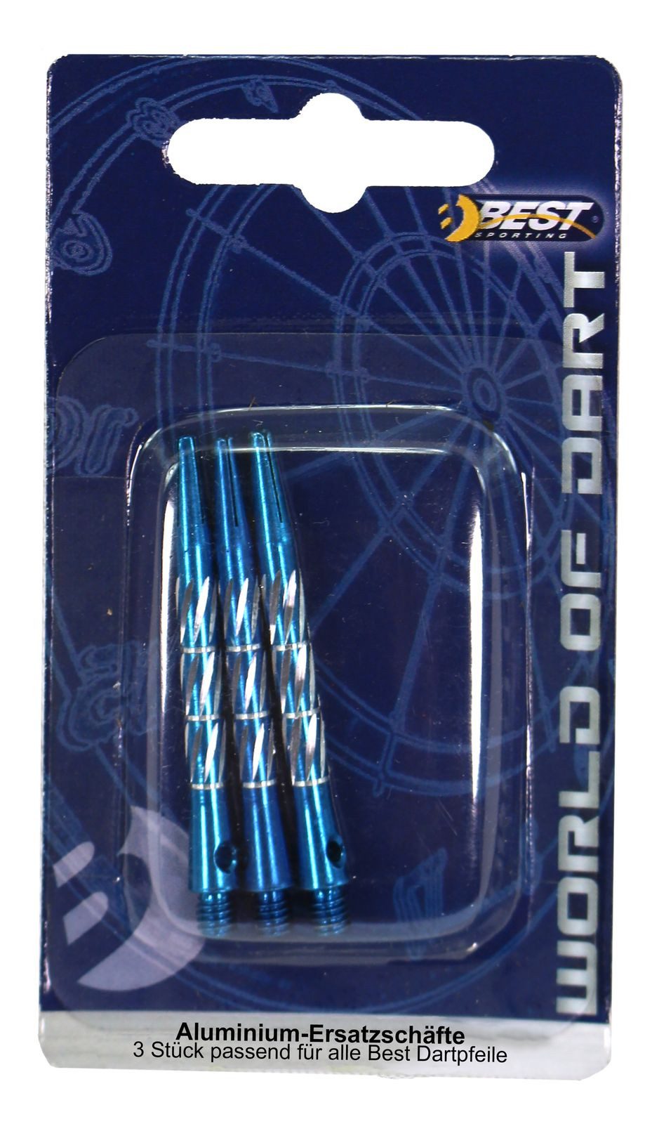 Best Sporting Dartpfeil Aluschäfte für Dartpfeile, 3 Stück, rot, blau oder schwarz