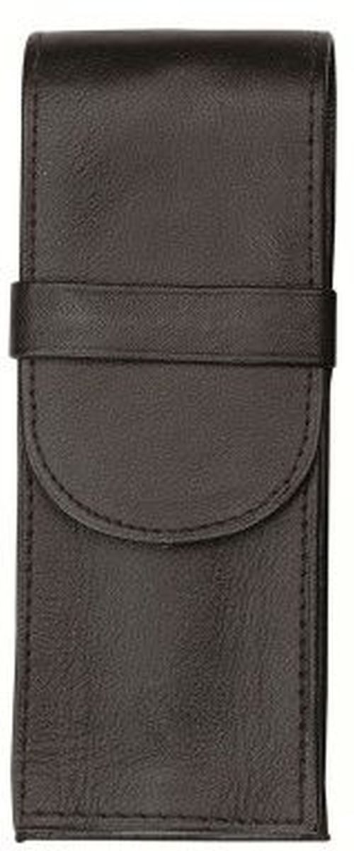 Alassio® Federtasche Stifteetui 15x6,3cm für 3 Stifte Leder schwarz