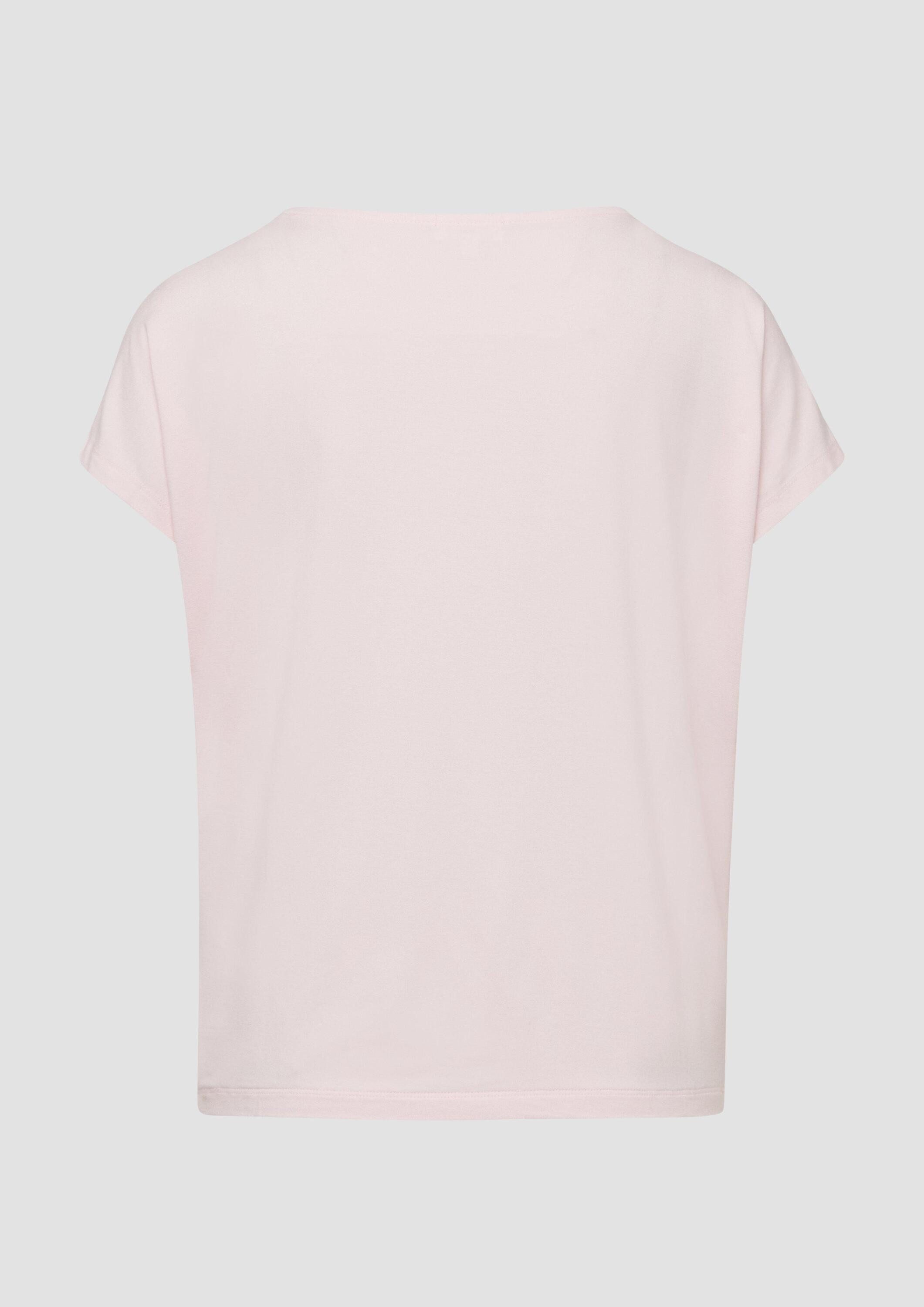 s.Oliver Kurzarmshirt T-Shirt Fließendes Jersey-Shirt mit überschnittenen S günstig online kaufen