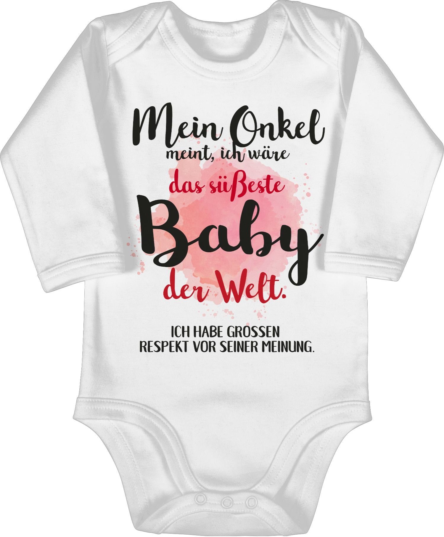 Shirtracer Shirtbody »Mein Onkel meint, ich wäre das süßeste Baby der