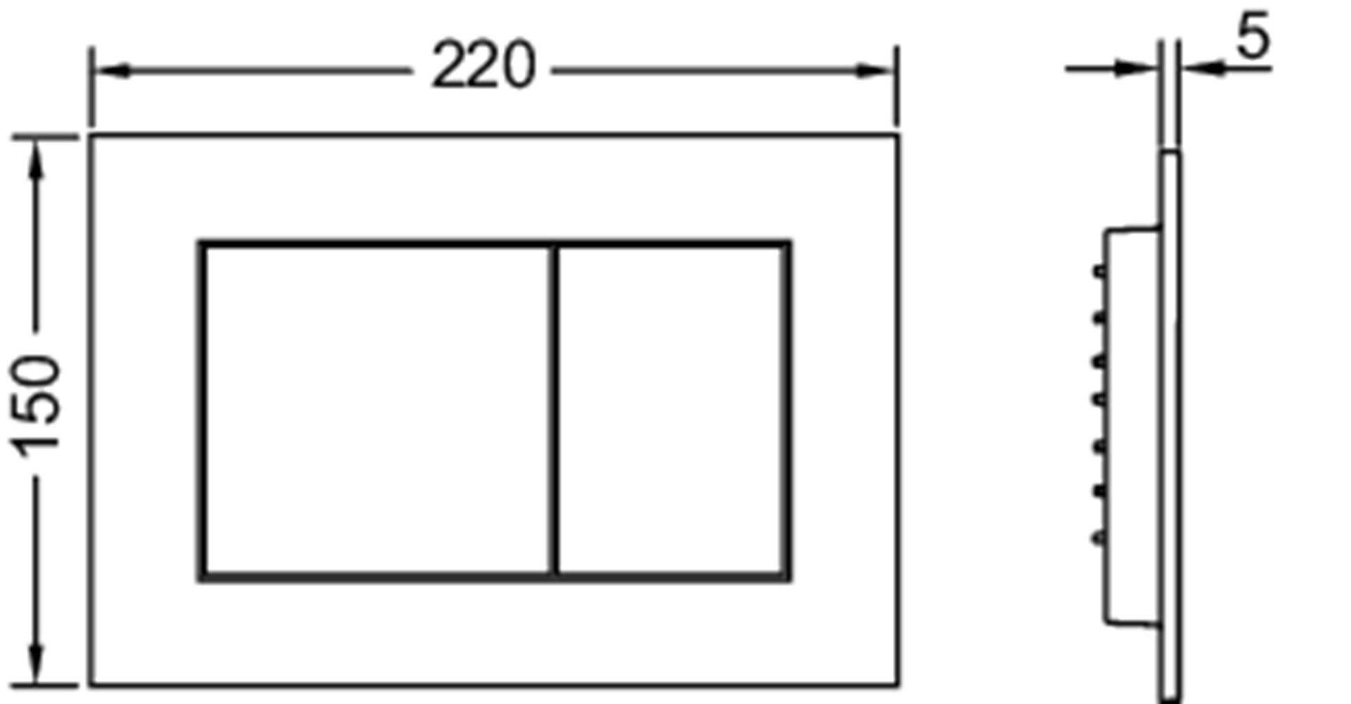 TECE Betätigungsplatte TECEnow WC-Betätigungsplatte schwarz matt