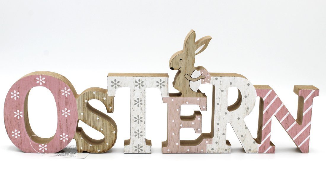 LB H&F Lilienburg Dekoschale Deko Ostern Dekoration Osterdeko Osterfigur Figur Osterhase rosa (Frühling Dekofigur Buchstaben Dekoobjekt Aufsteller Holz Vintage Shabby 2023 kaufen, Ostertischdekoration Fensterdeko Osteraufsteller Osterschriftzug), Schriftzug Osterdekoration Frühlingsdeko Tischdeko weiß pink