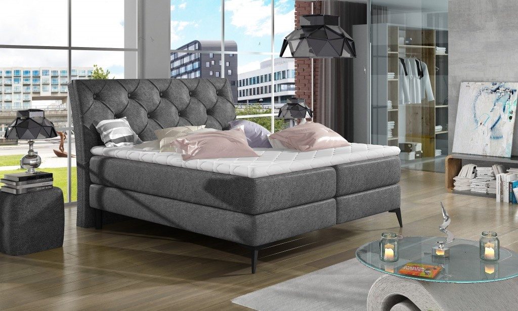 Xlmoebel Boxspringbett Chesterfield Polsterbett XXL Designer Luxus Doppelbett, Made in Europa