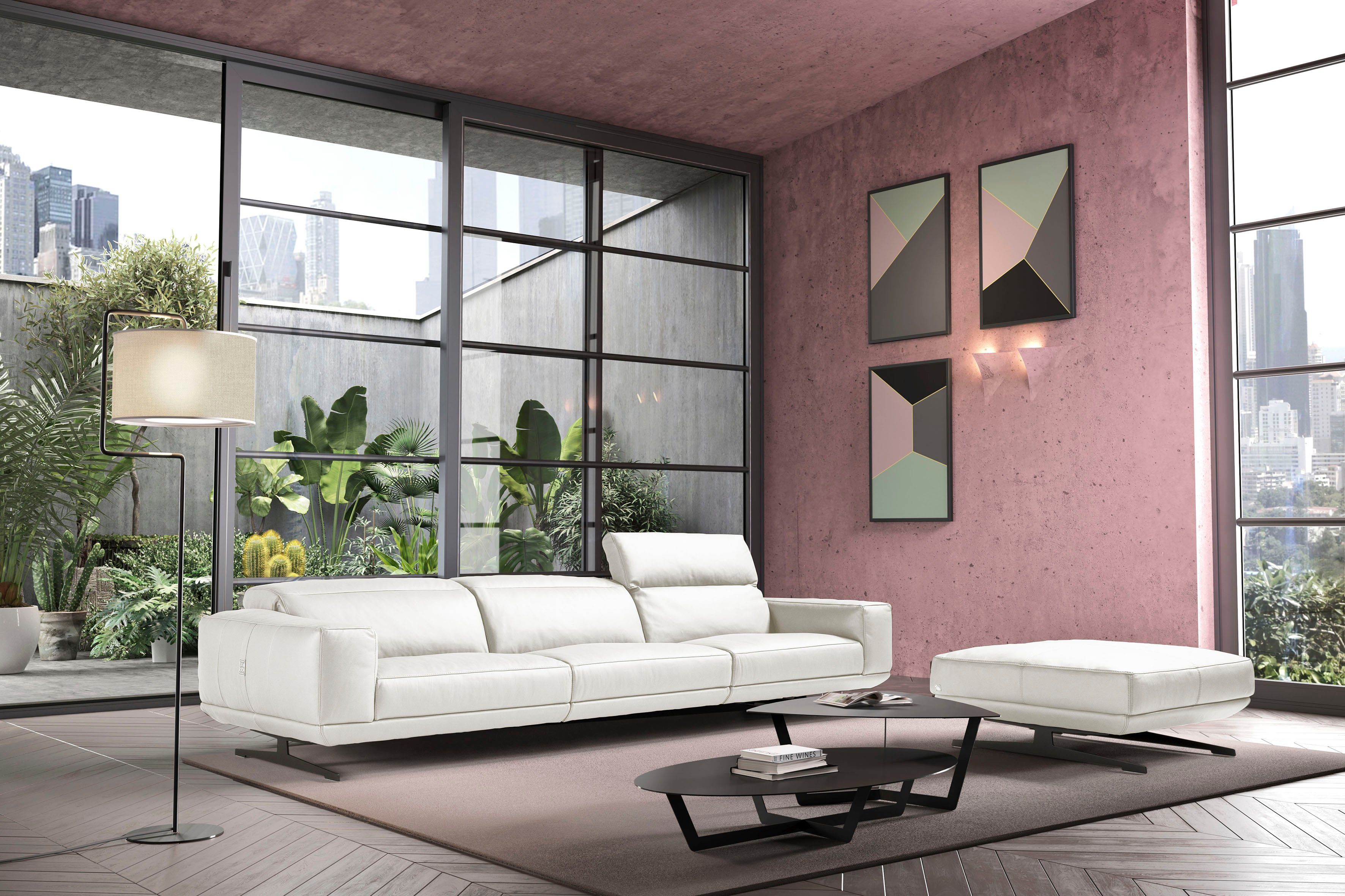 Egoitaliano 3-Sitzer Gloria, super bequem, hochwertige Verarbeitung, edles Design, Megasofa, beidseitig verstellbare Rückenelemente, mit Designmetallfüßen