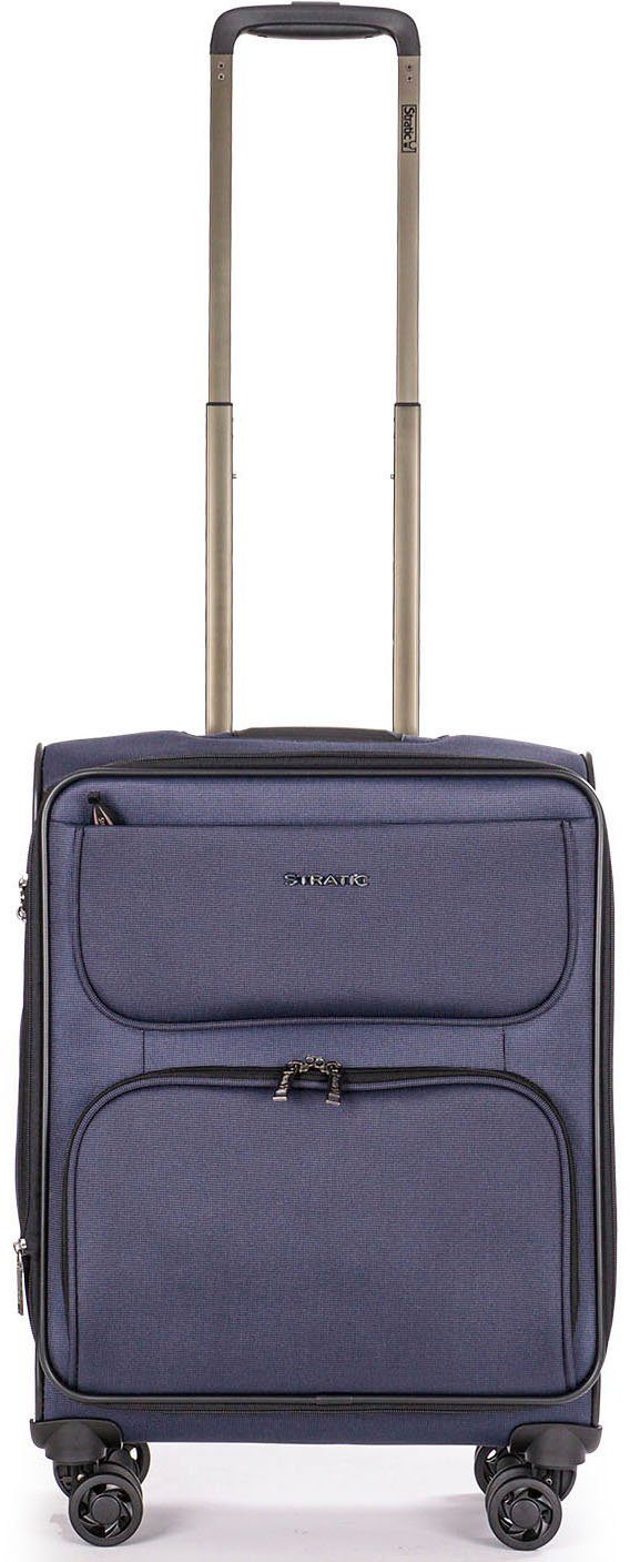 Stratic Weichgepäck-Trolley Bendigo Light + S, navy, 4 Rollen, Handgepäck Reisekoffer Reisegepäck TSA-Zahlenschloss