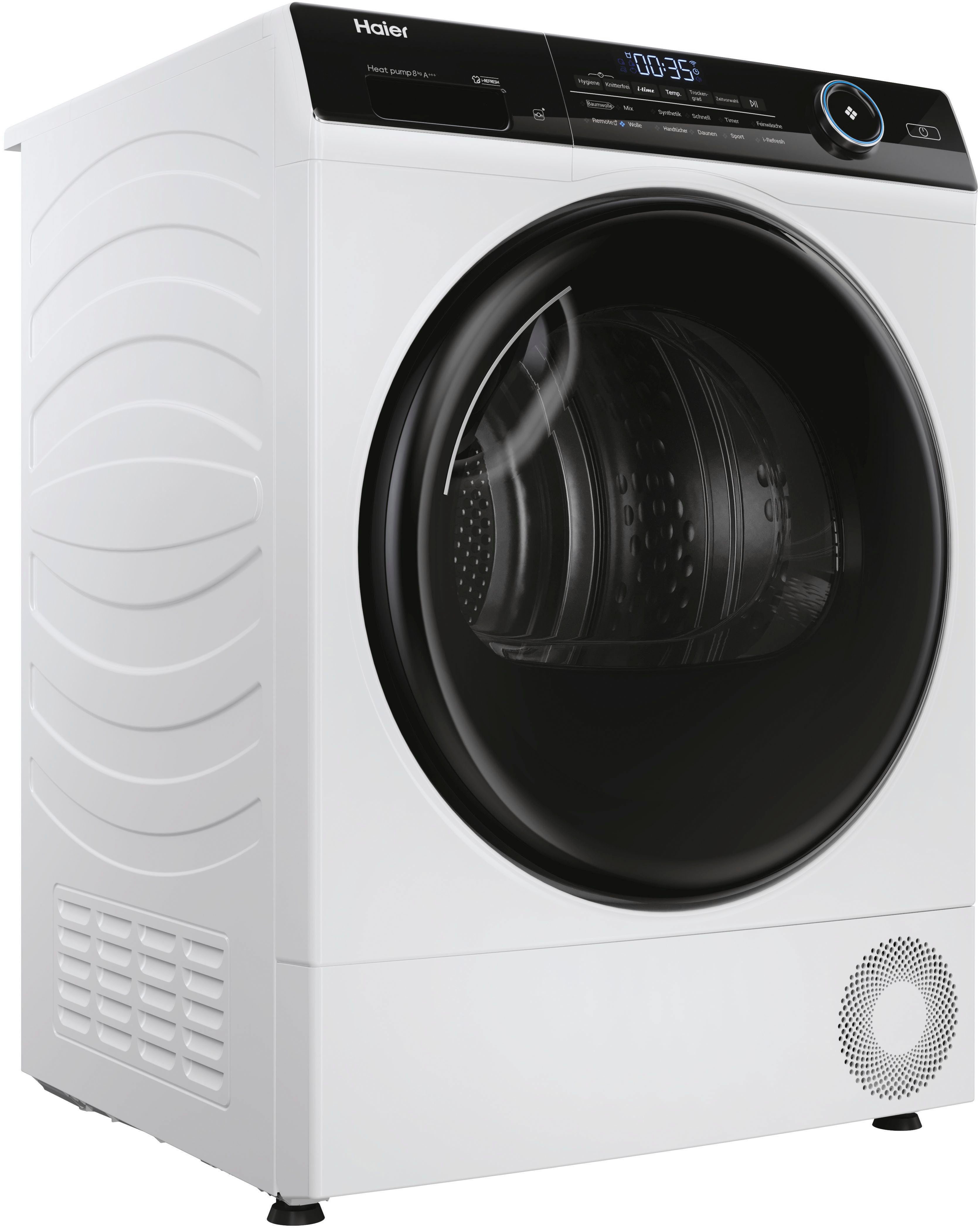 Haier Wärmepumpentrockner HD81-A3959E-DE, 8 kg, i-Refresh für eine schonende Auffrischung der Wäsche