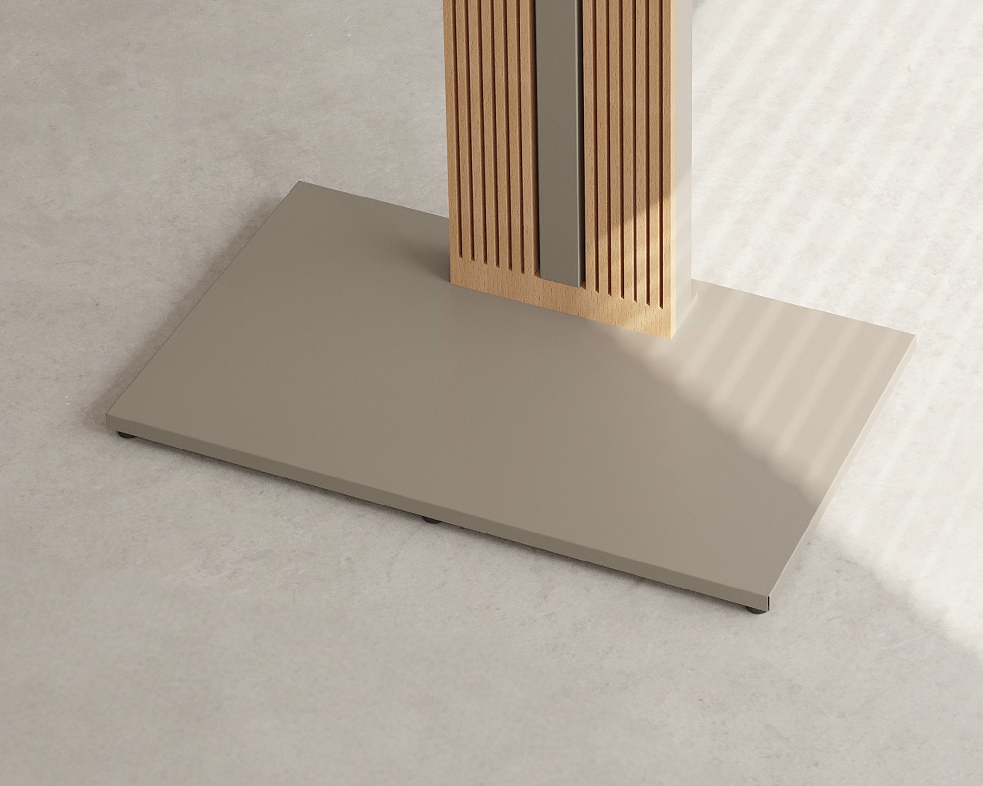 FITUEYES TV-Ständer aus Holz, mit höhenverstellbarer Ablage, ±15° schwenkbar, 55-88 Zoll, (bis 88,00 Zoll, höhenverstellbar, mit Kabelmanagement) – Bild 5 von 5