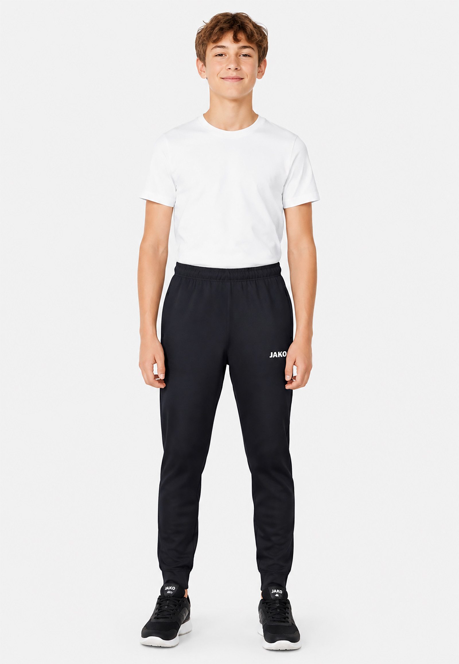 Jako Sweatpants Elastikbund Reißverschlusstaschen Gerader Fit Sportlich für Jungen (1-tlg) Trainingshose One-boys