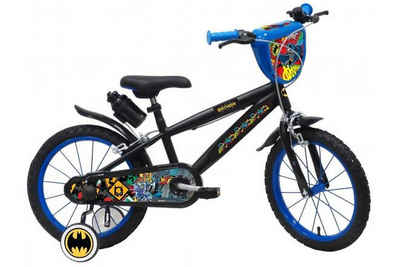 Batman Kinderfahrrad - Jungen - 14 oder 16 Zoll - Schwarz - bis 60kg - 85% zusammengebaut, 3,5 - 6 Jahre, Lenkerhöhe einstellbar, Luftbereifung
