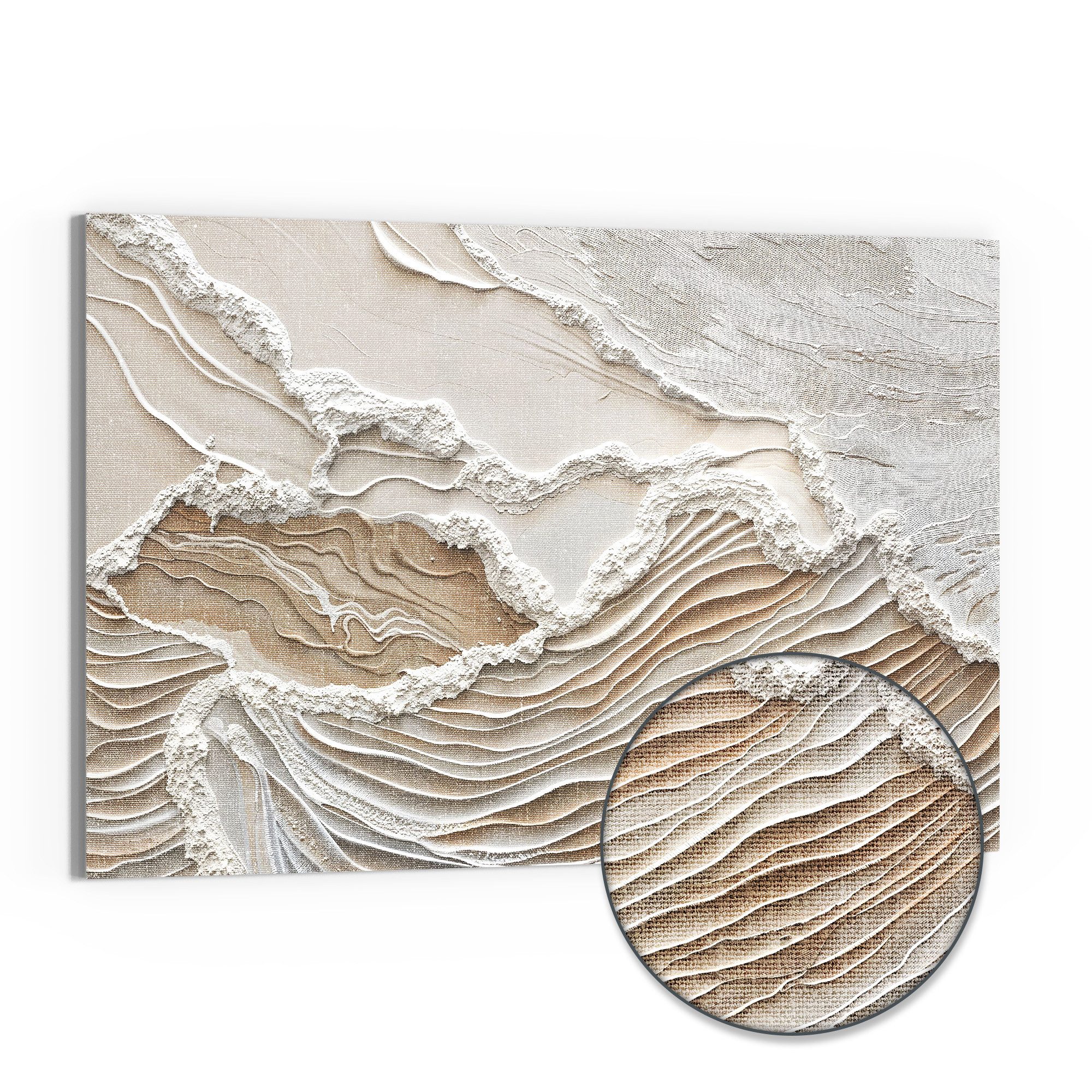DEQORI Leinwandbild 'Sandwellenzauber', 'Sandwellenzauber', Hybrid Leinwand günstig online kaufen