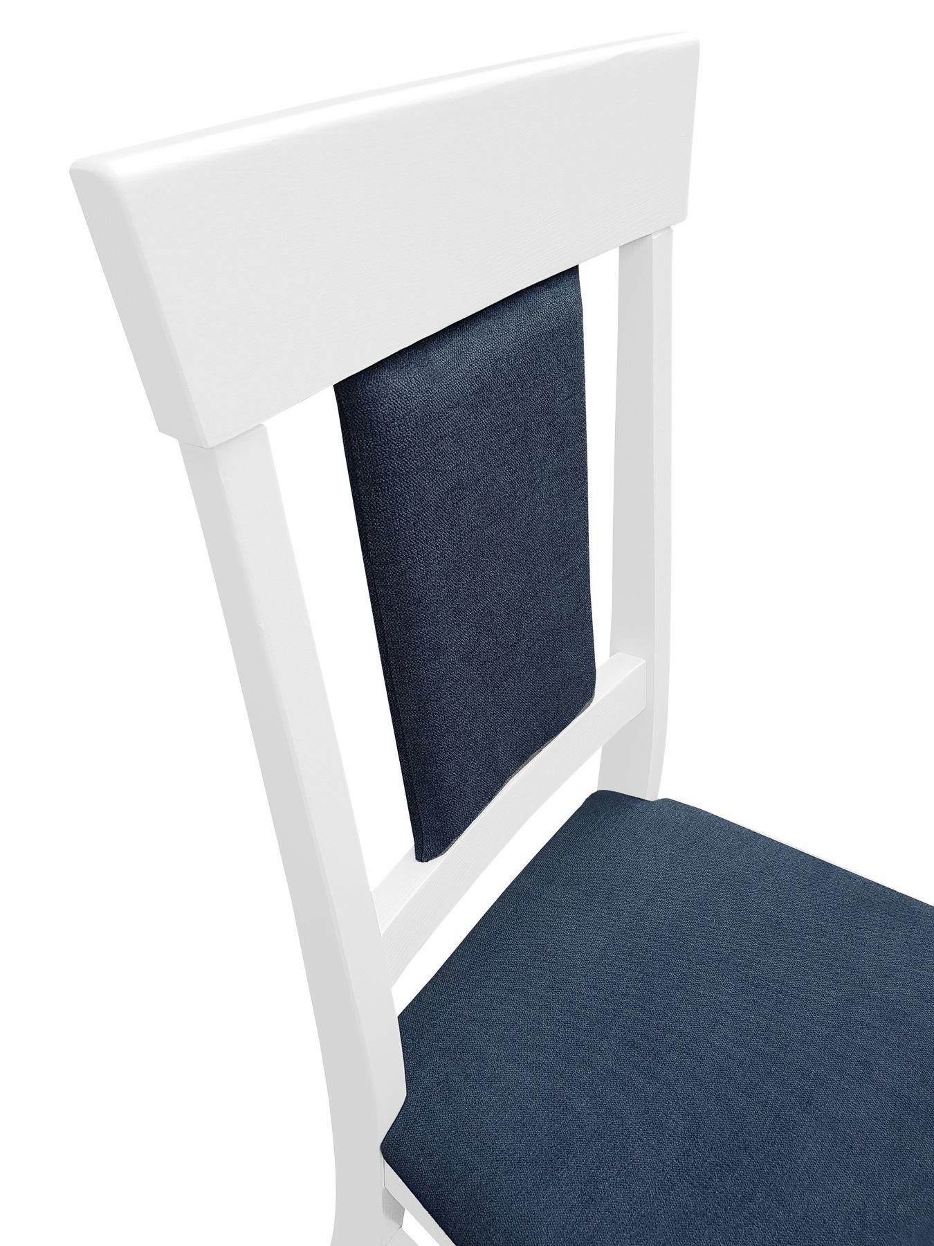 Massivholz-Stuhl Gepolsterter ERST-HOLZ Esszimmerstuhl navyblau in Esszimmerstuhl Küchenstuhl