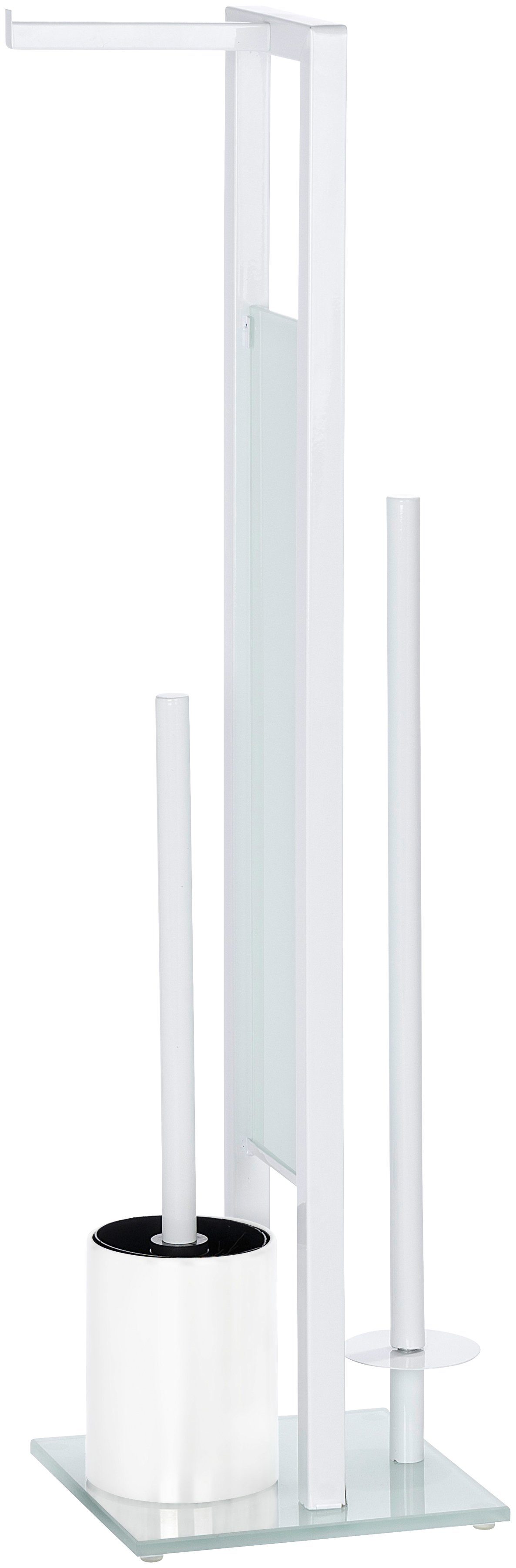WENKO WC-Garnitur Rivalta, integrierter Toilettenpapierhalter und WC-Bürstenhalter