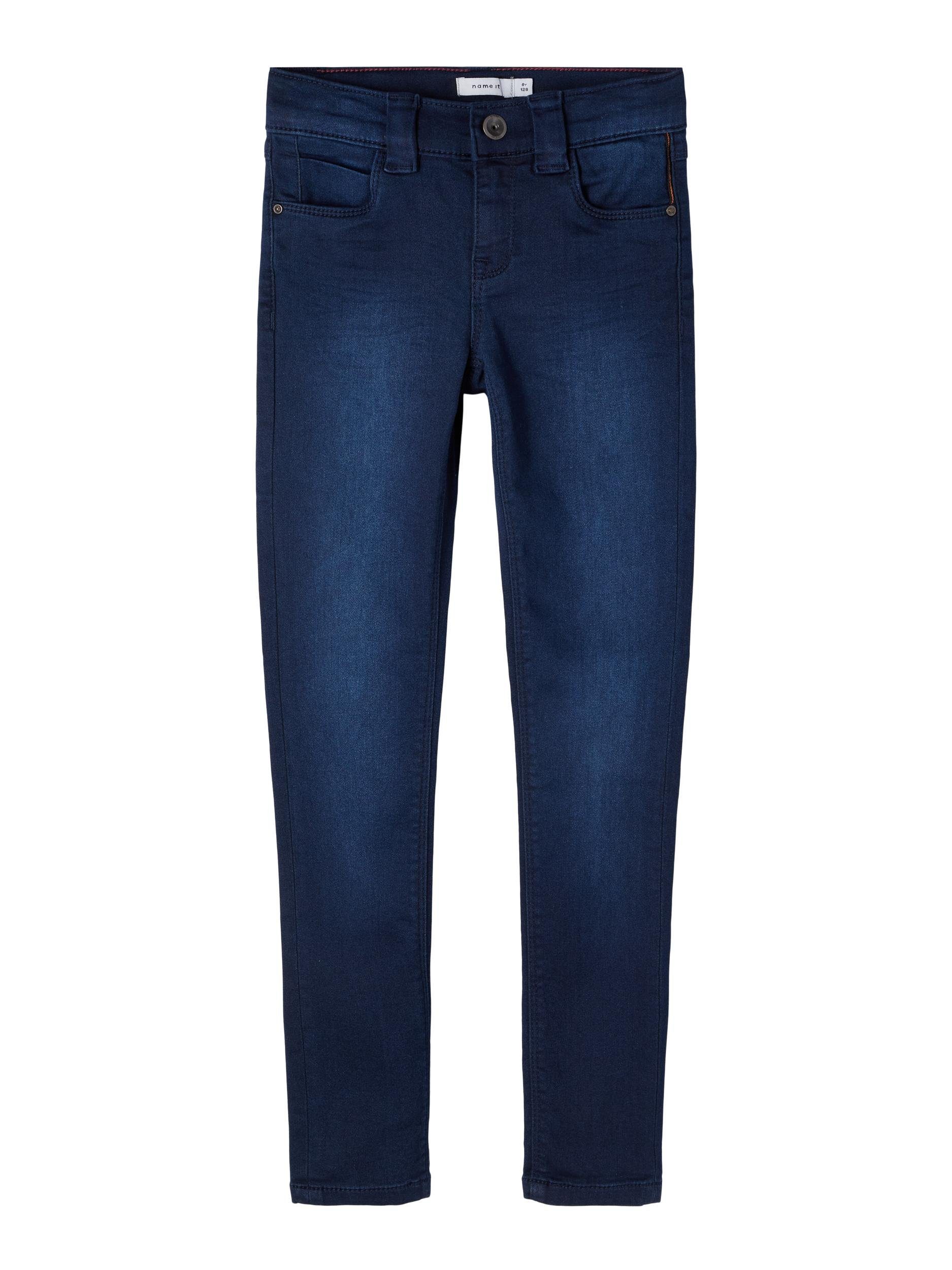 5-Pocket-Jeans Mädchen Jeans regulierbaren Bund