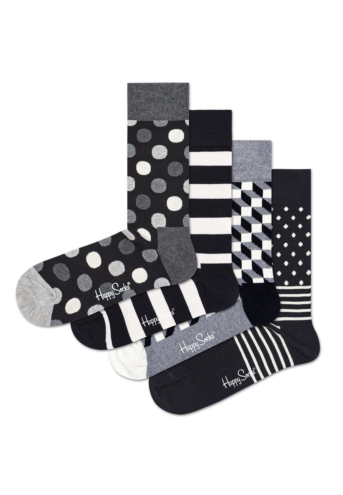 Happy Socks Freizeitsocken Happy Socks CLASSIC BLACK AND WHITE SOCKS XCBW09 günstig online kaufen