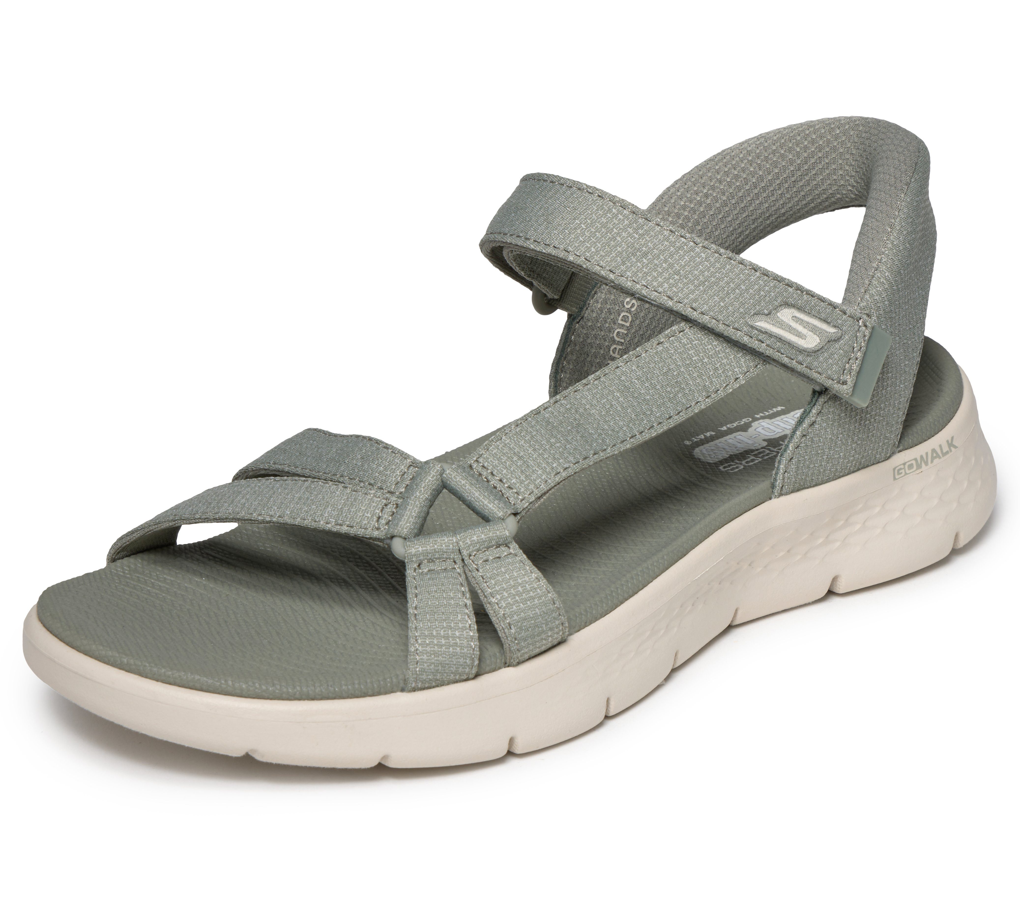 Skechers GO WALK FLEX SANDAL-ILLUMINATE Sandale Sandalette, Trekking Sandale mit Gogo Mat Fußbett