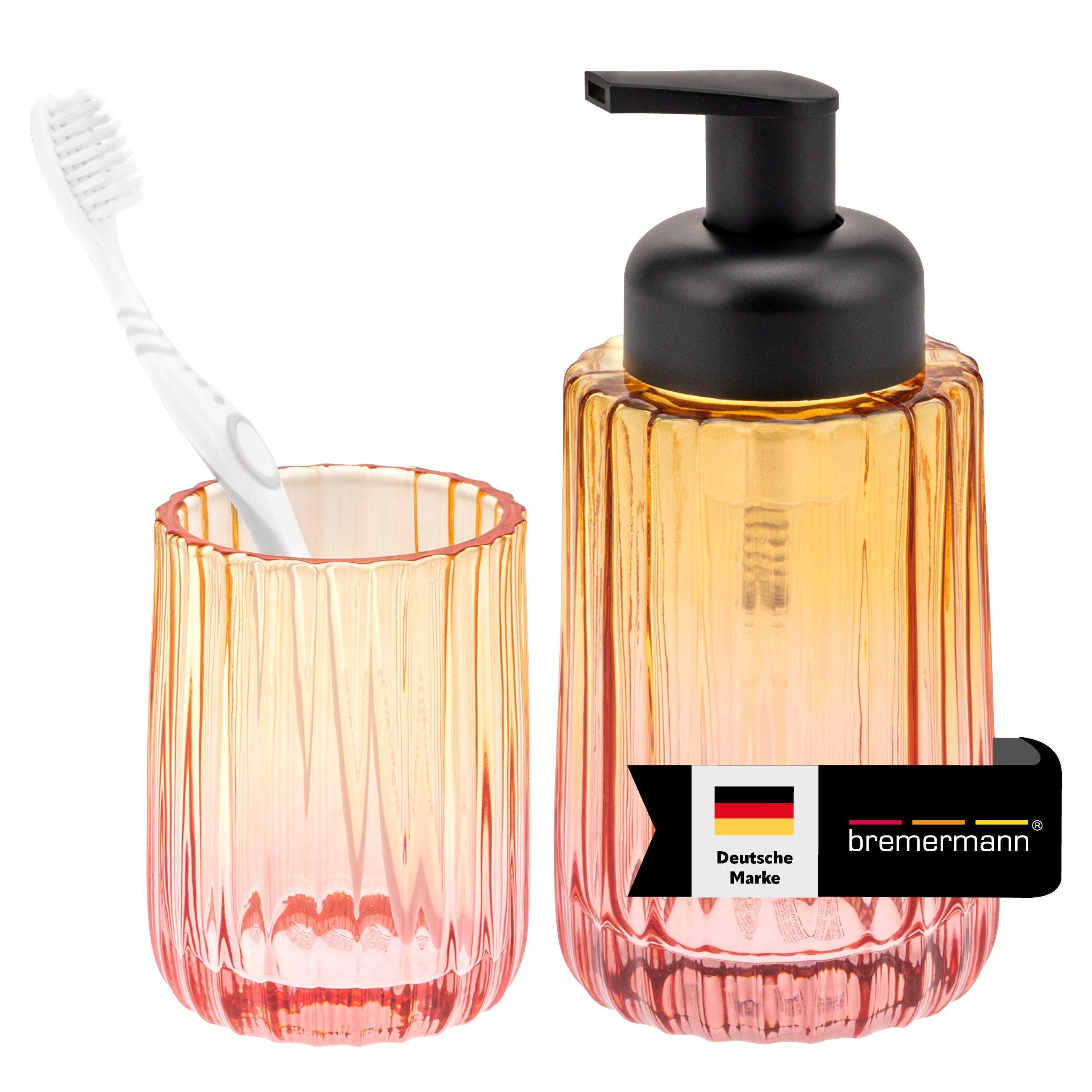 bremermann Badaccessoire-Set Schaum-Seifenspender und Zahnputzbecher, in günstig online kaufen