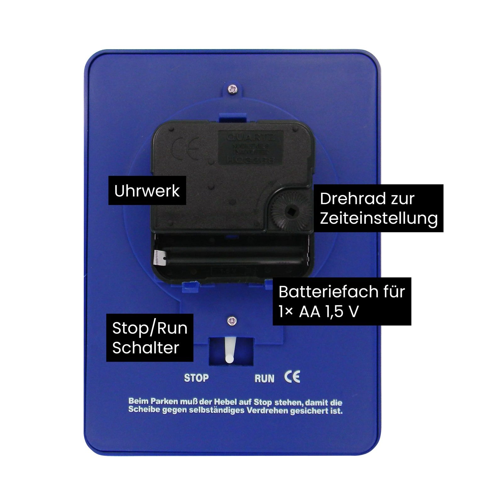 EAXUS elektronische Parkscheibe Elektrisch und Mitlaufend fürs Auto - Parkzeitmesser, Elektronische Parkuhr – Bild 4 von 5