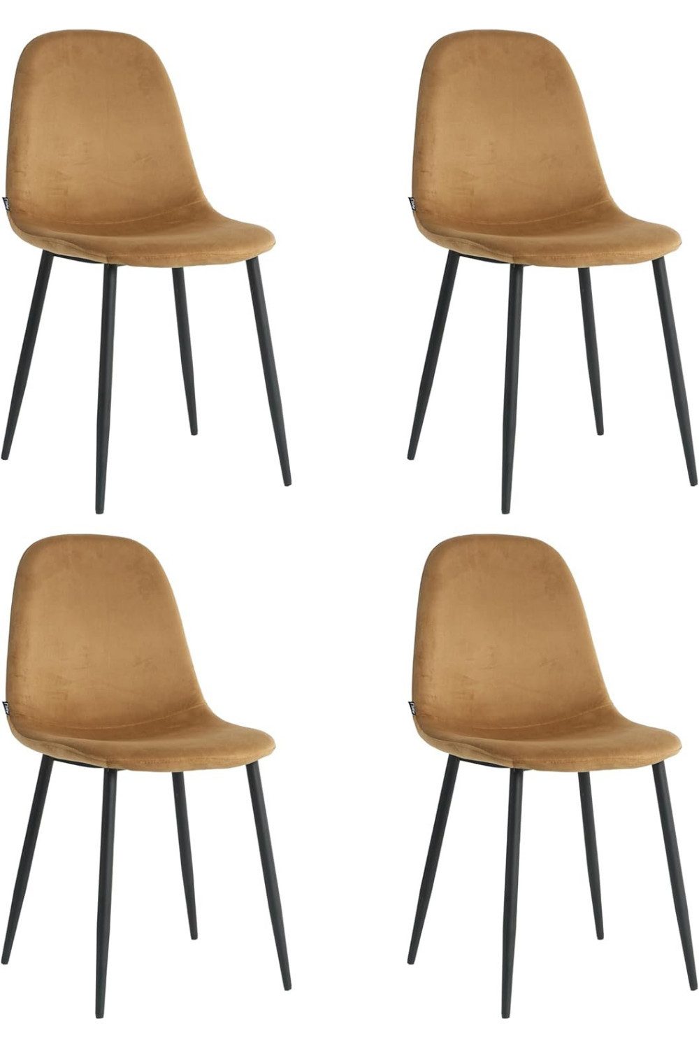 Lina® Esszimmerstuhl Samt-Esszimmerstuhl mit stabilem Metallgestell (2er, 4er, 6er, 4 St), Samtbezug in Trendfarbe, stabiler Stahlrahmen, vielseitig kombinierbar