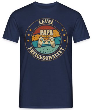 Quattro Formatee Kurzarmshirt Level Papa Freigeschaltet - Vatertag Vater Herren T-Shirt (1-tlg)